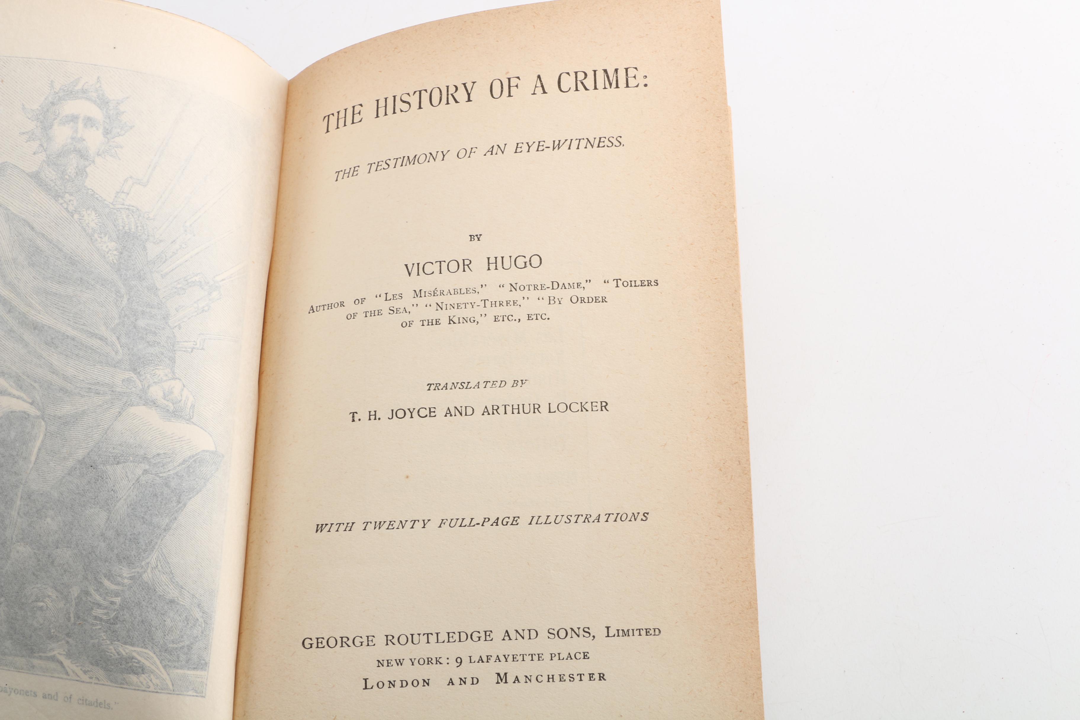 1877 "History of a Crime" by Victor Hugo