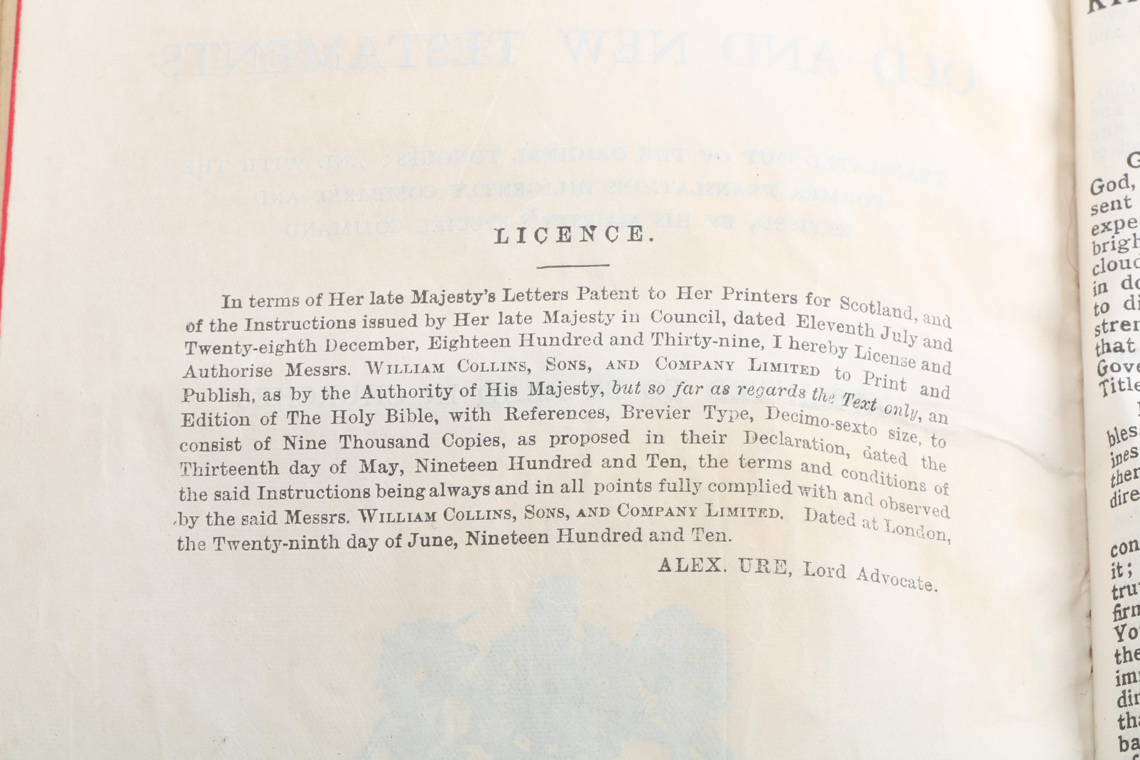 1910 Edition of the Holy Bible