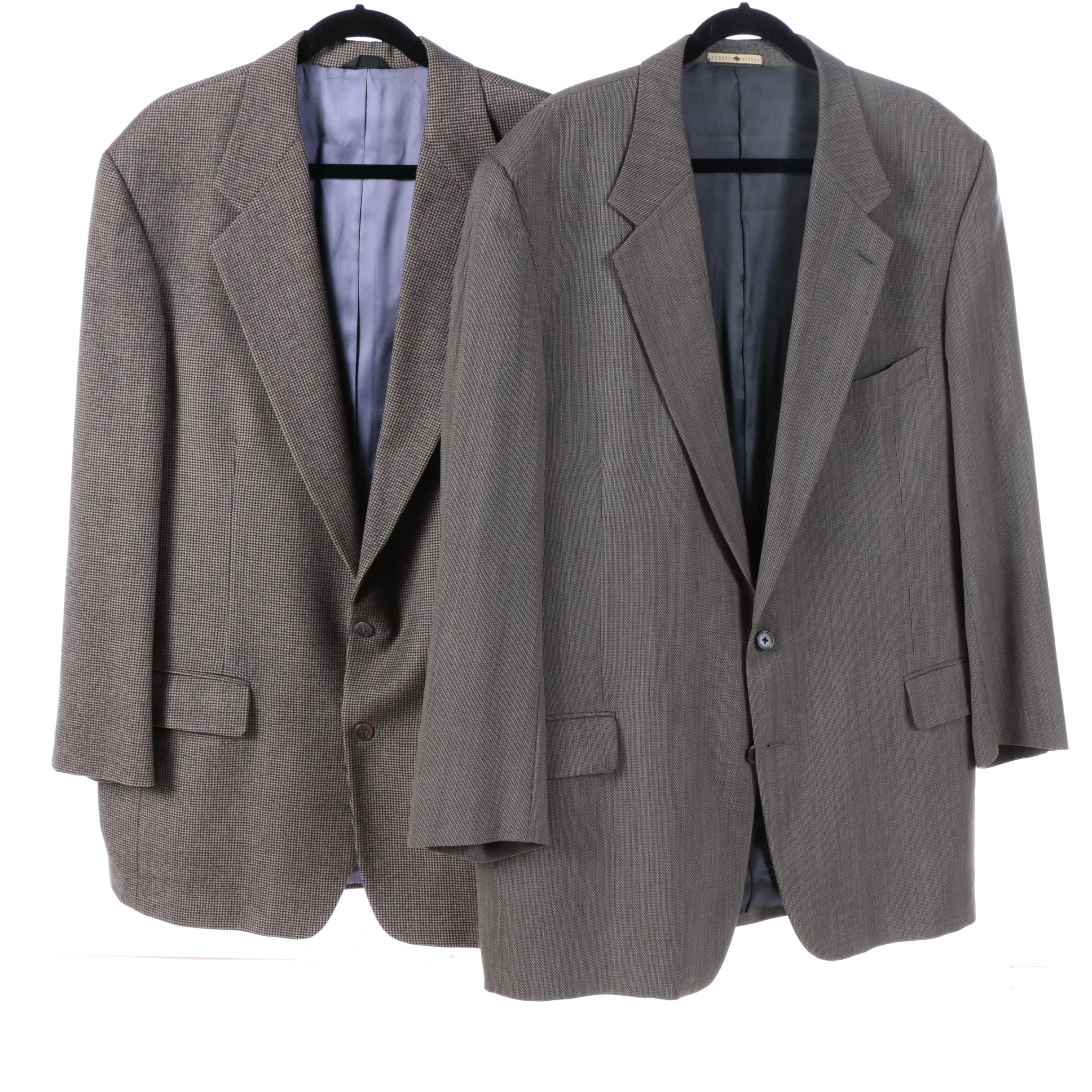 Four Men's Vintage Pantsuits Including Paul Stuart and Joseph Abbound