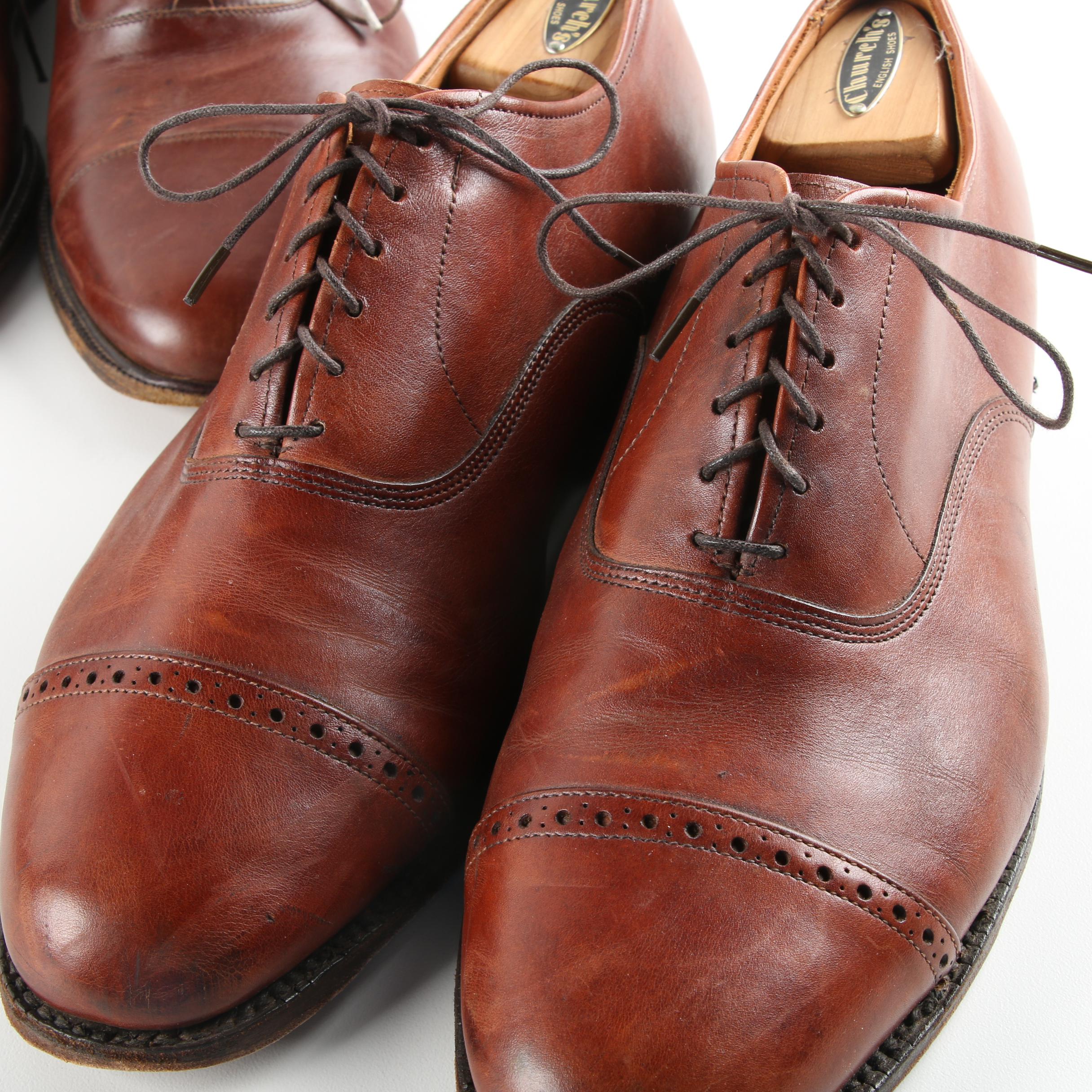 Men's Leather Dress Shoes Including Salvatore Ferragamo, Bally and Allen Edmonds