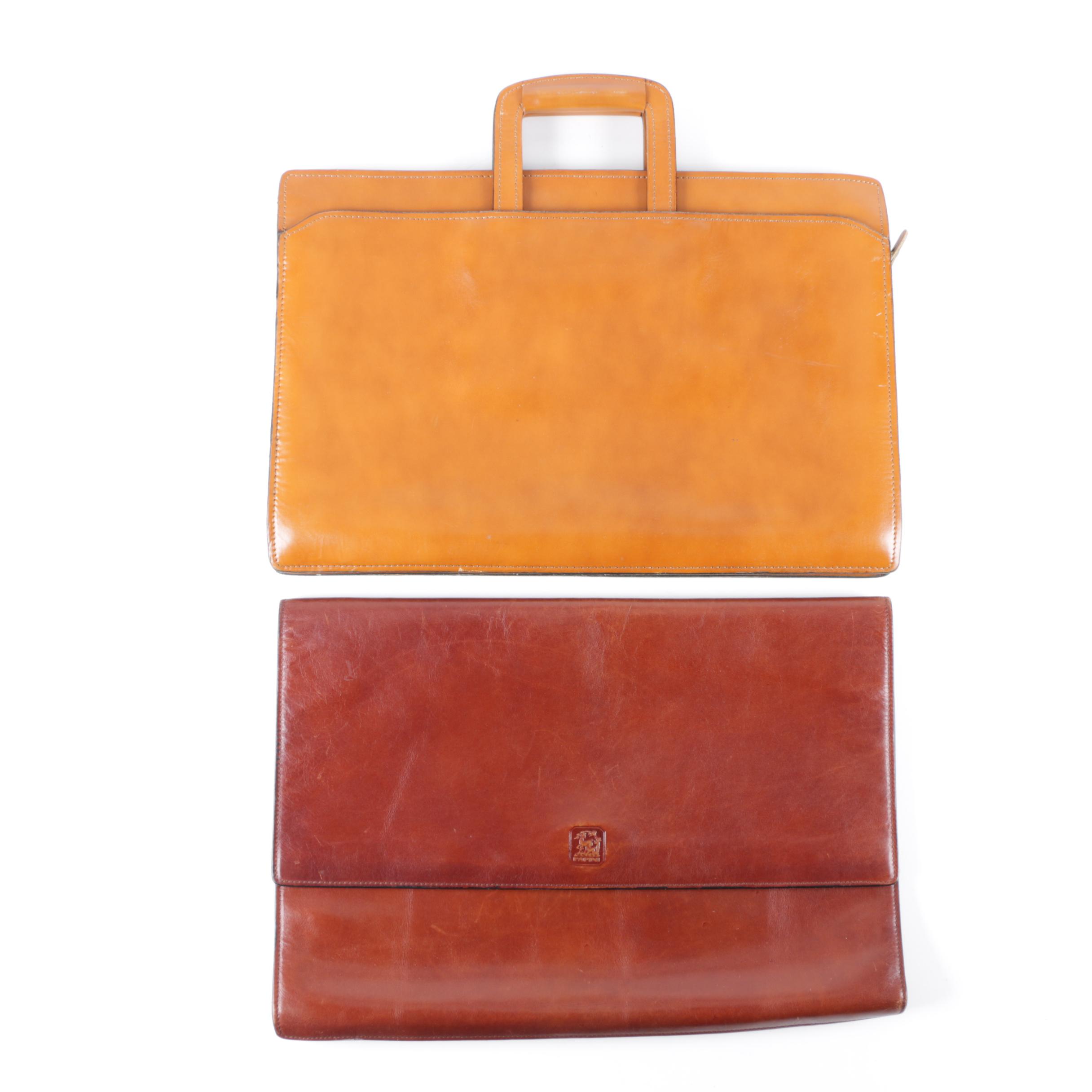 Vintage Leather Attaché Cases Including Papini
