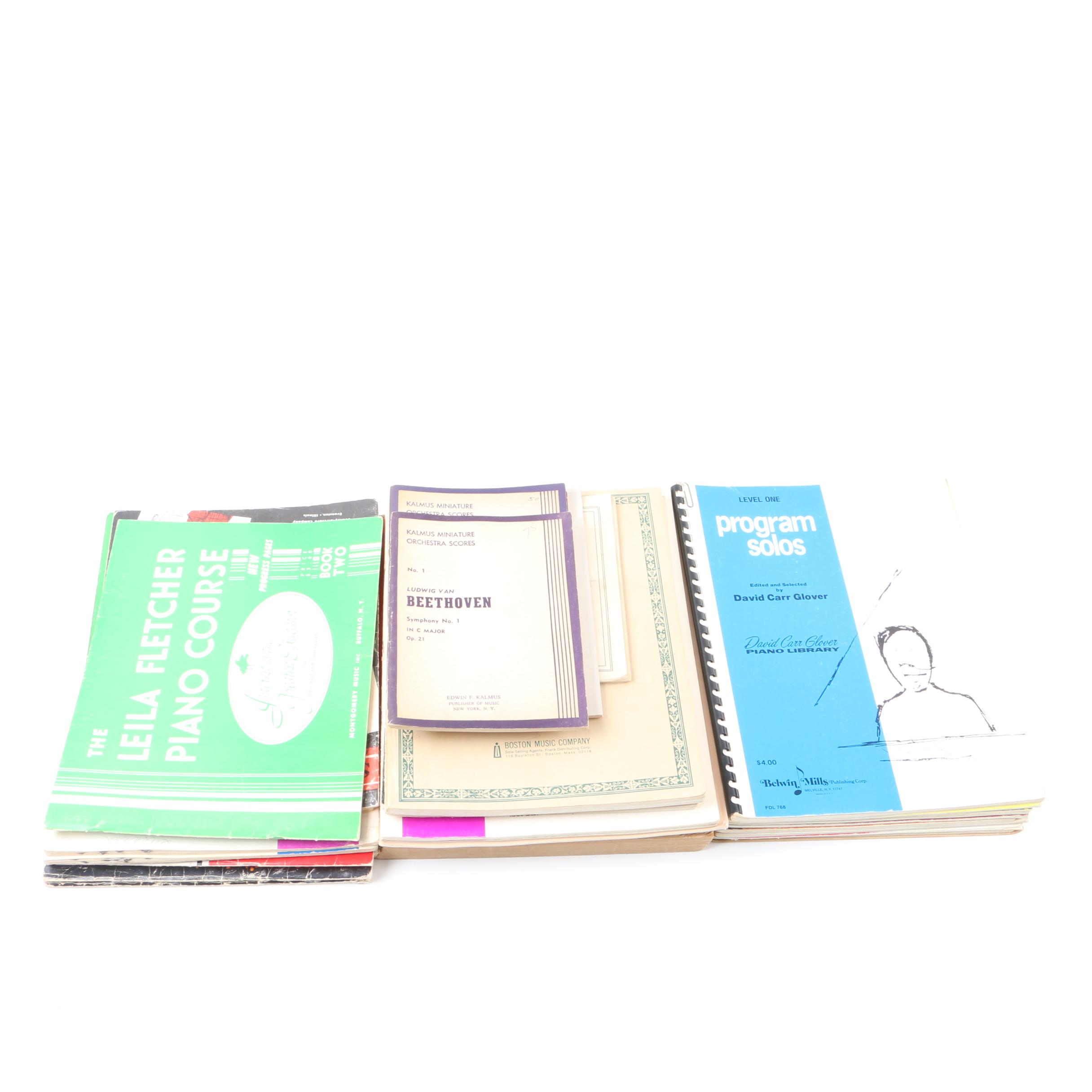 Vintage Piano Sheet Music and Course Booklets