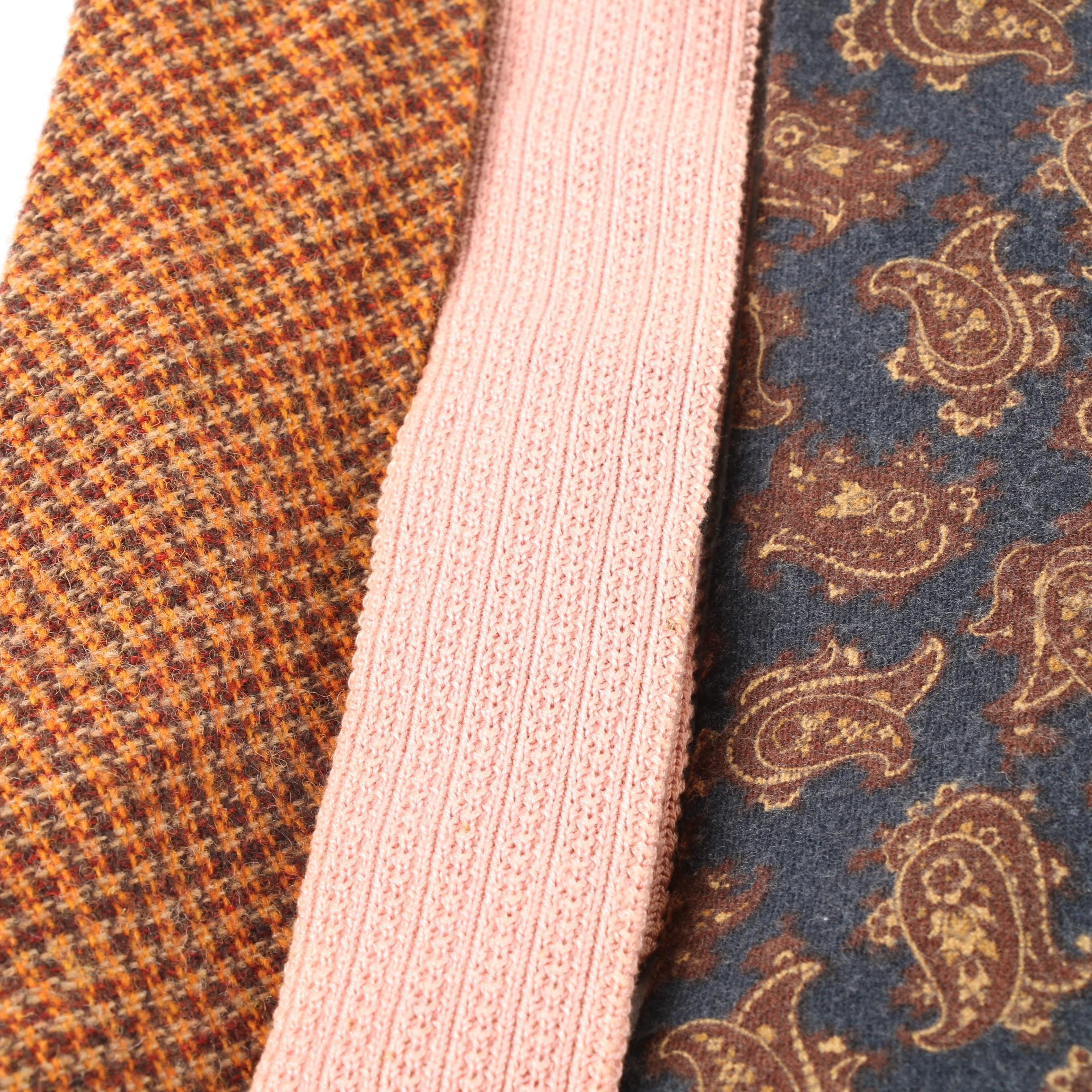 Men's Vintage Wool Neckties Including Brooks Brothers, Polo and Arthur A. Adler