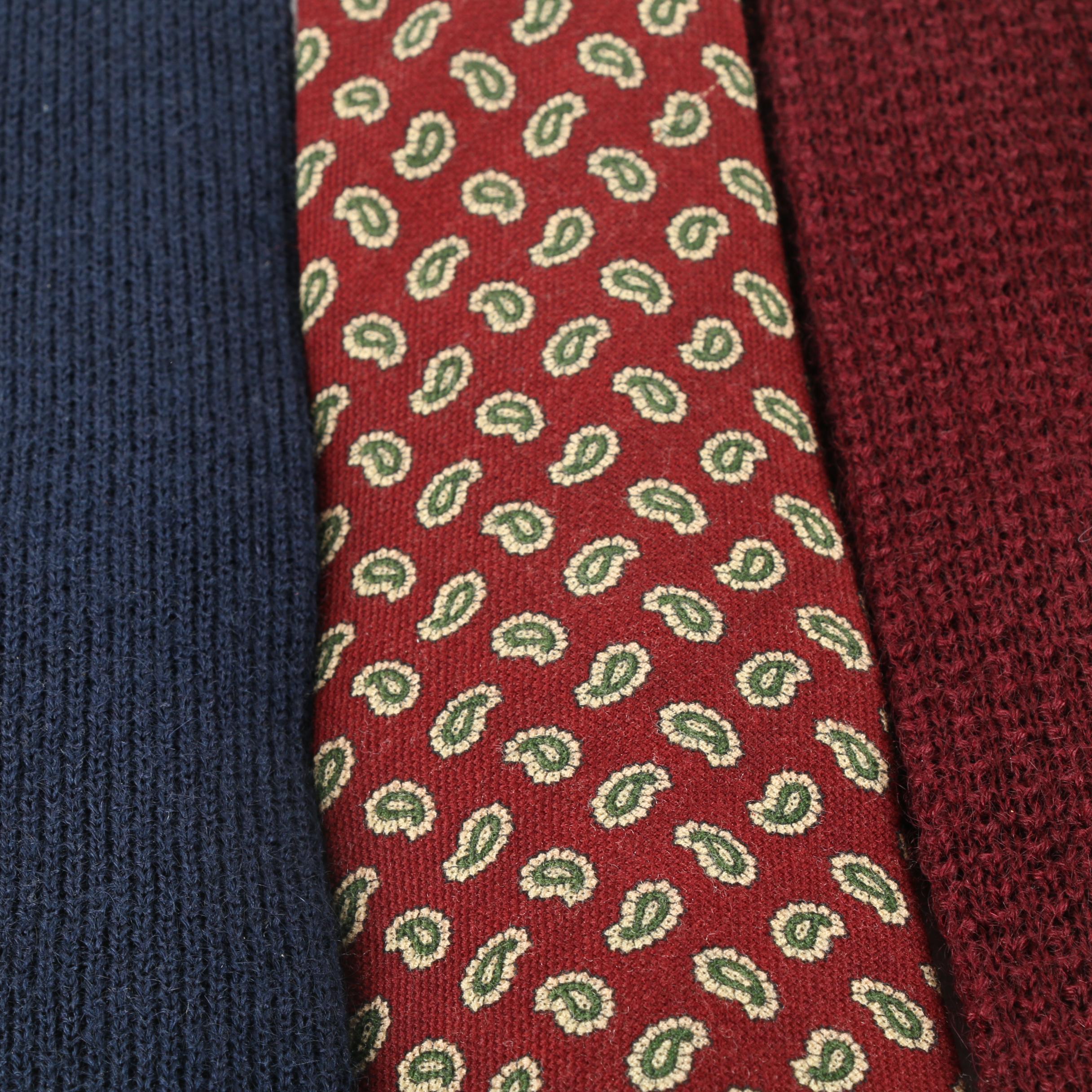 Men's Vintage Wool Neckties Including Brooks Brothers, Polo and Arthur A. Adler