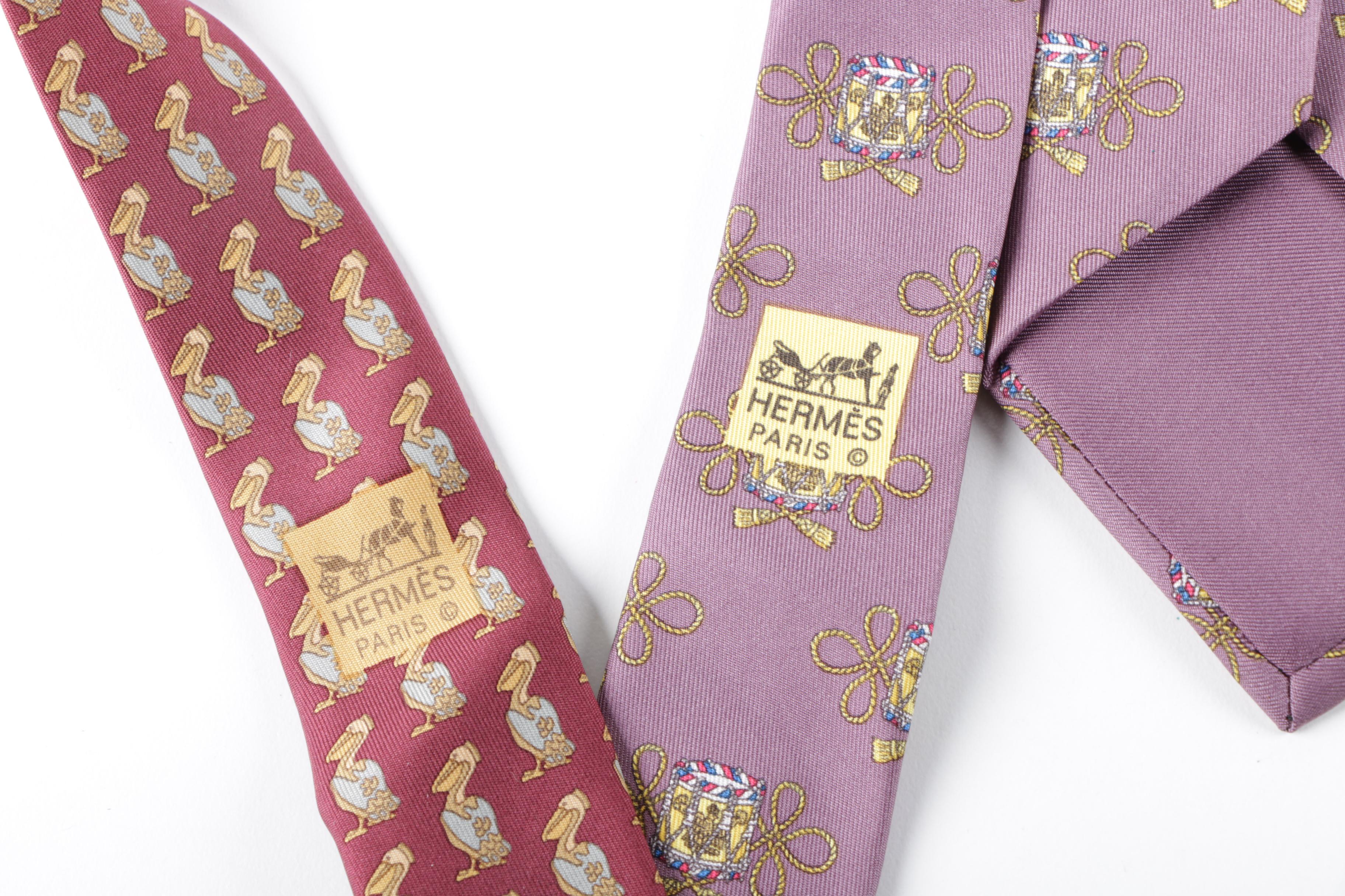 Vintage Hermès of Paris Silk Neckties