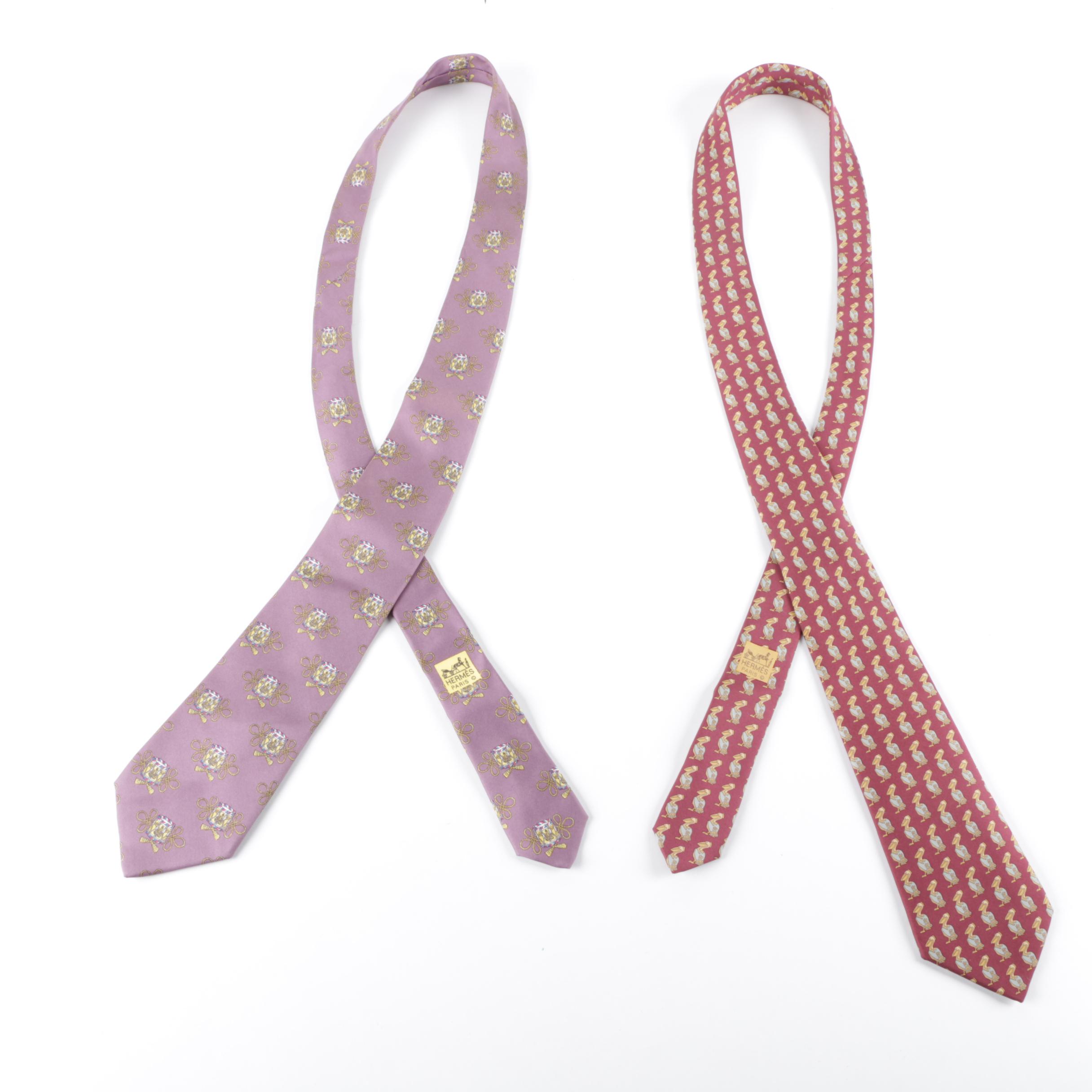 Vintage Hermès of Paris Silk Neckties