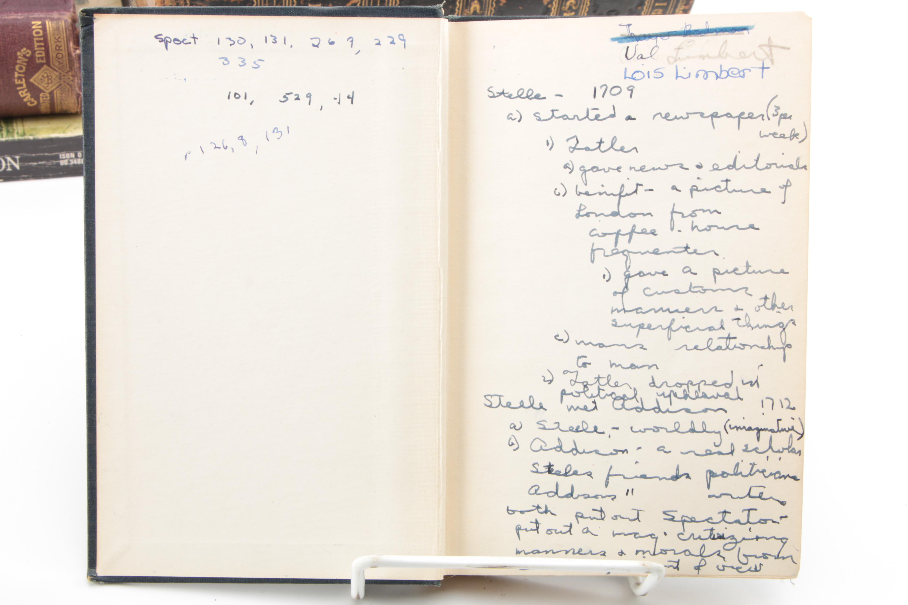 Antique Fiction and Non-Fiction Books Including "Pickwick Papers"