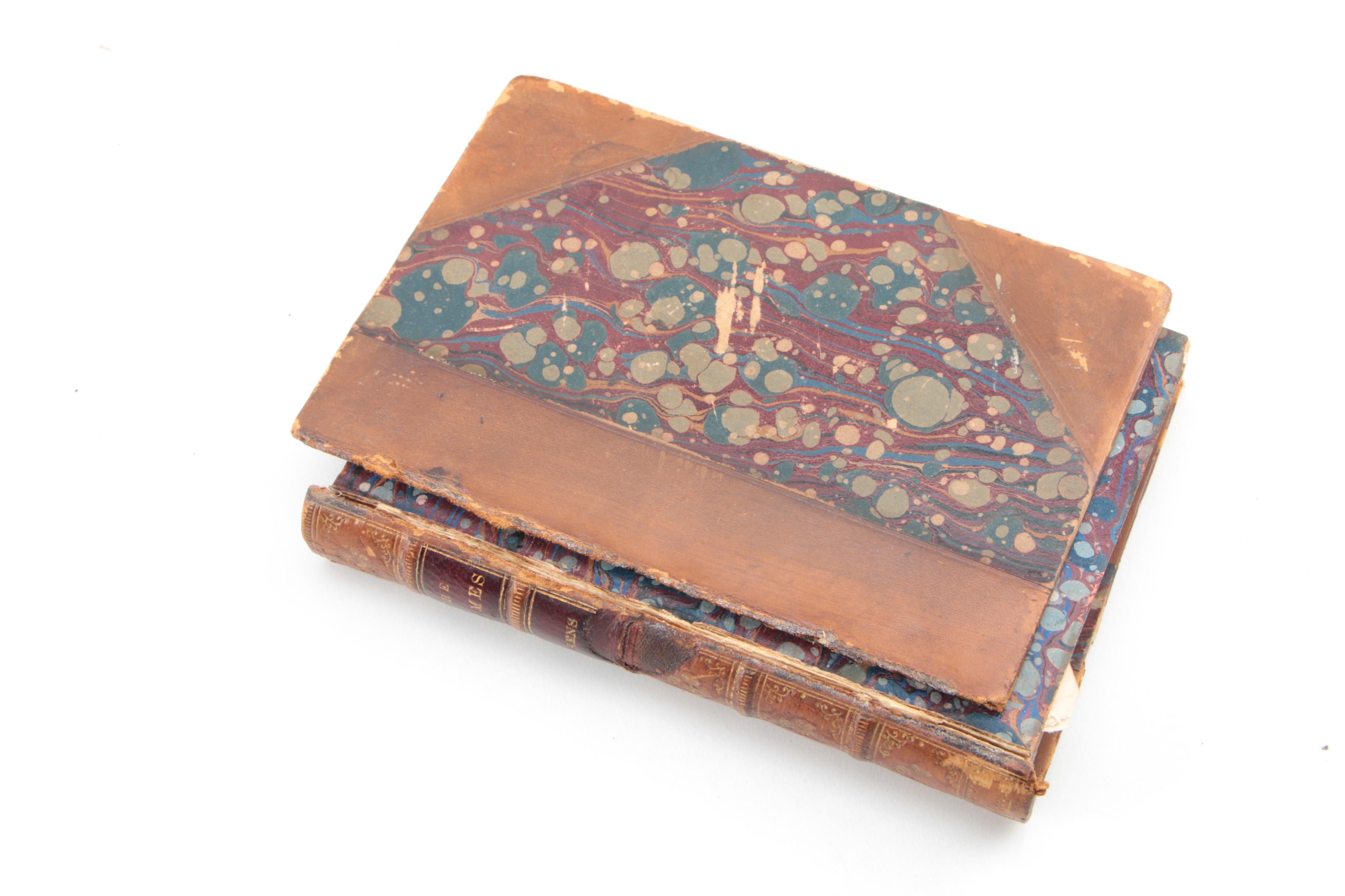 Antique Fiction and Non-Fiction Books Including "Pickwick Papers"