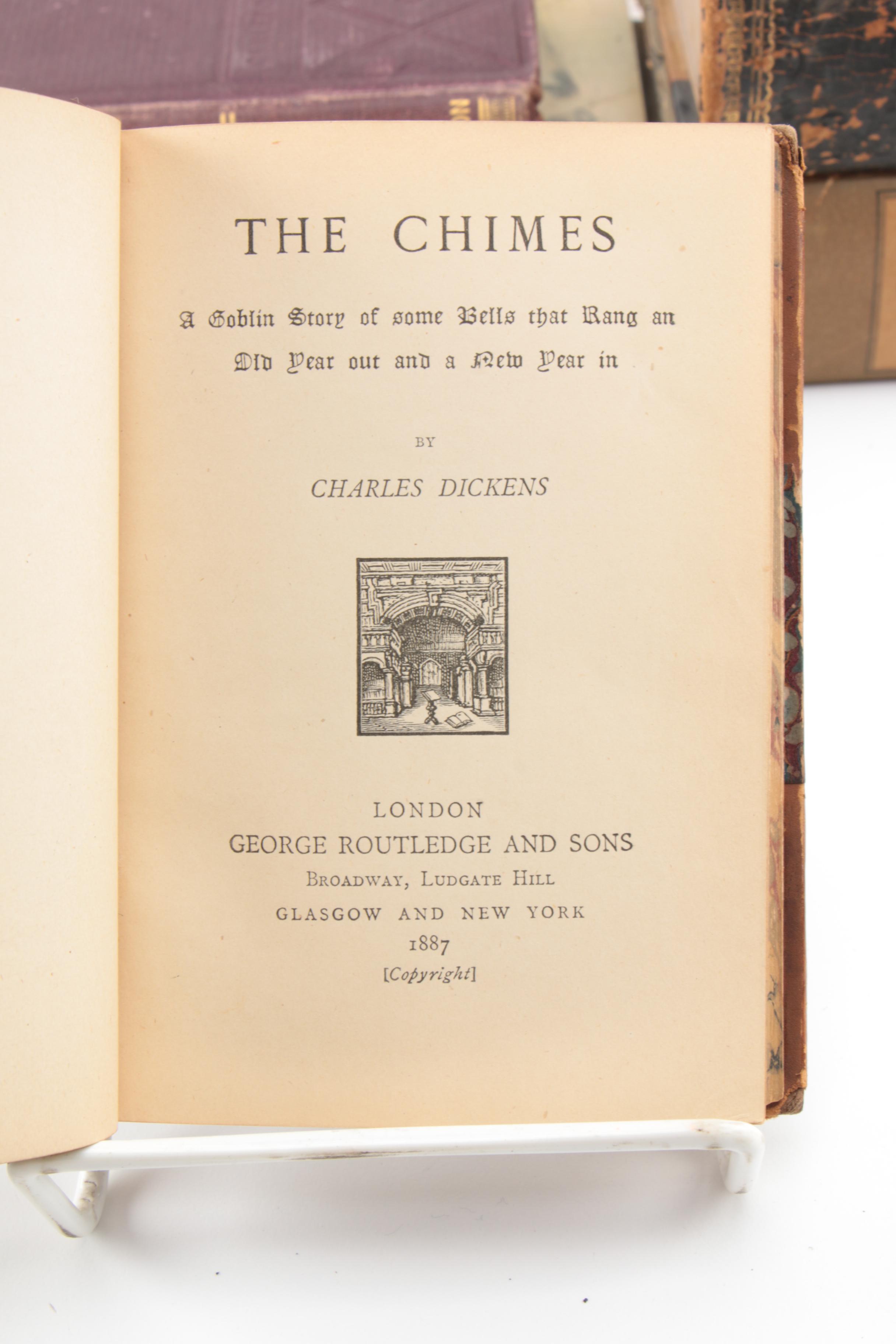 Antique Fiction and Non-Fiction Books Including "Pickwick Papers"