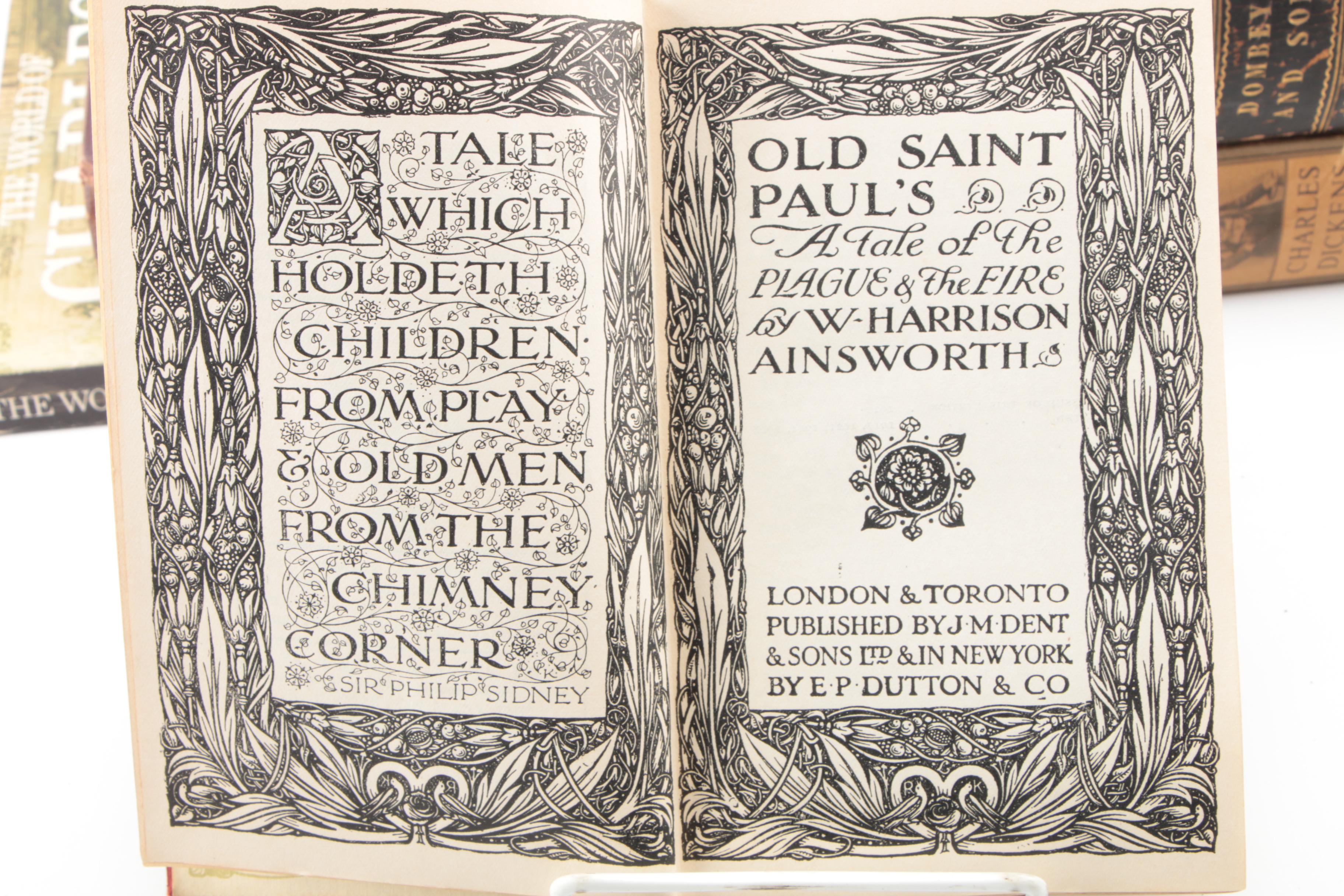 Antique Fiction and Non-Fiction Books Including "Pickwick Papers"