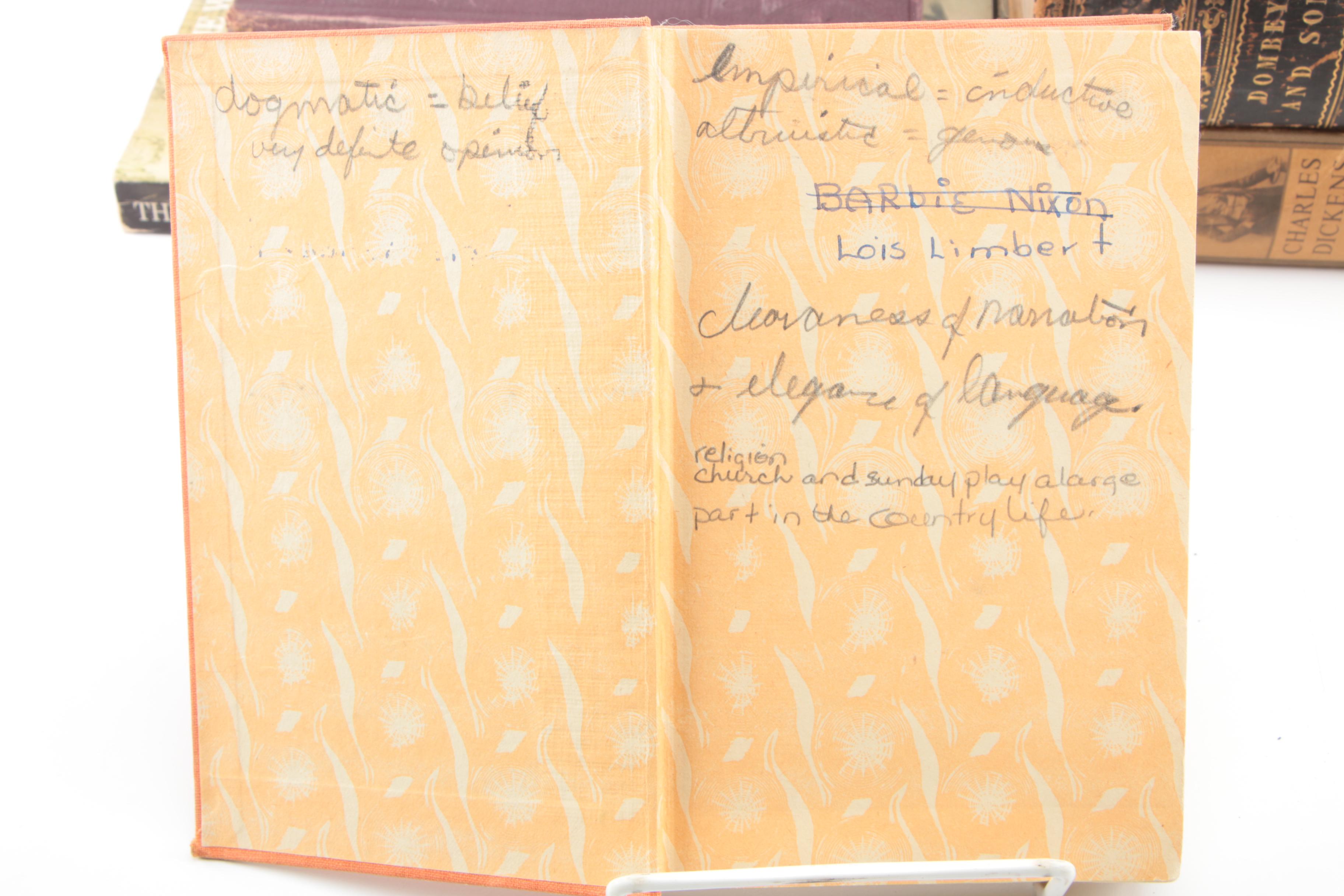 Antique Fiction and Non-Fiction Books Including "Pickwick Papers"