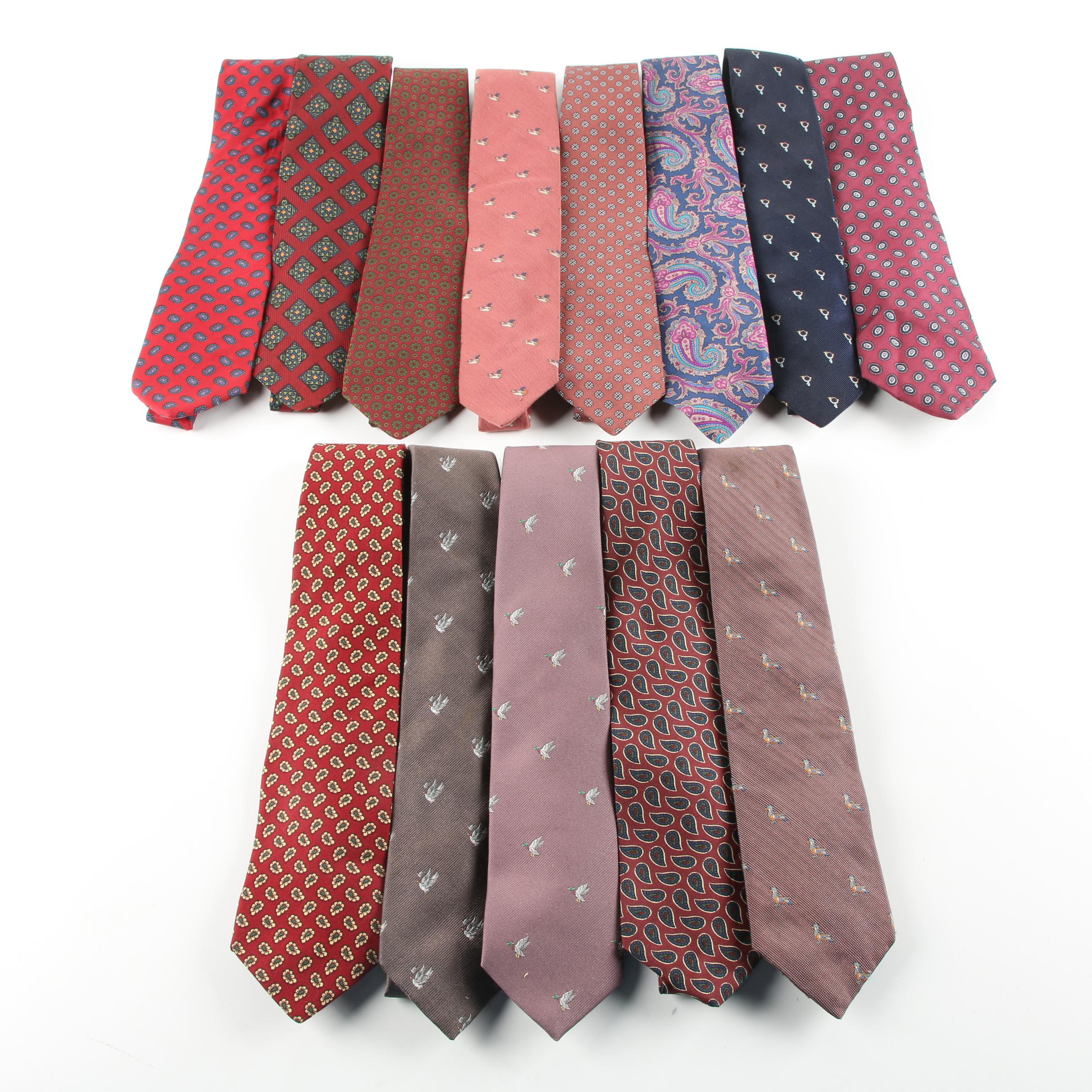 Vintage and Contemporary Neckties Including Brooks Brothers and Arthur A. Adler