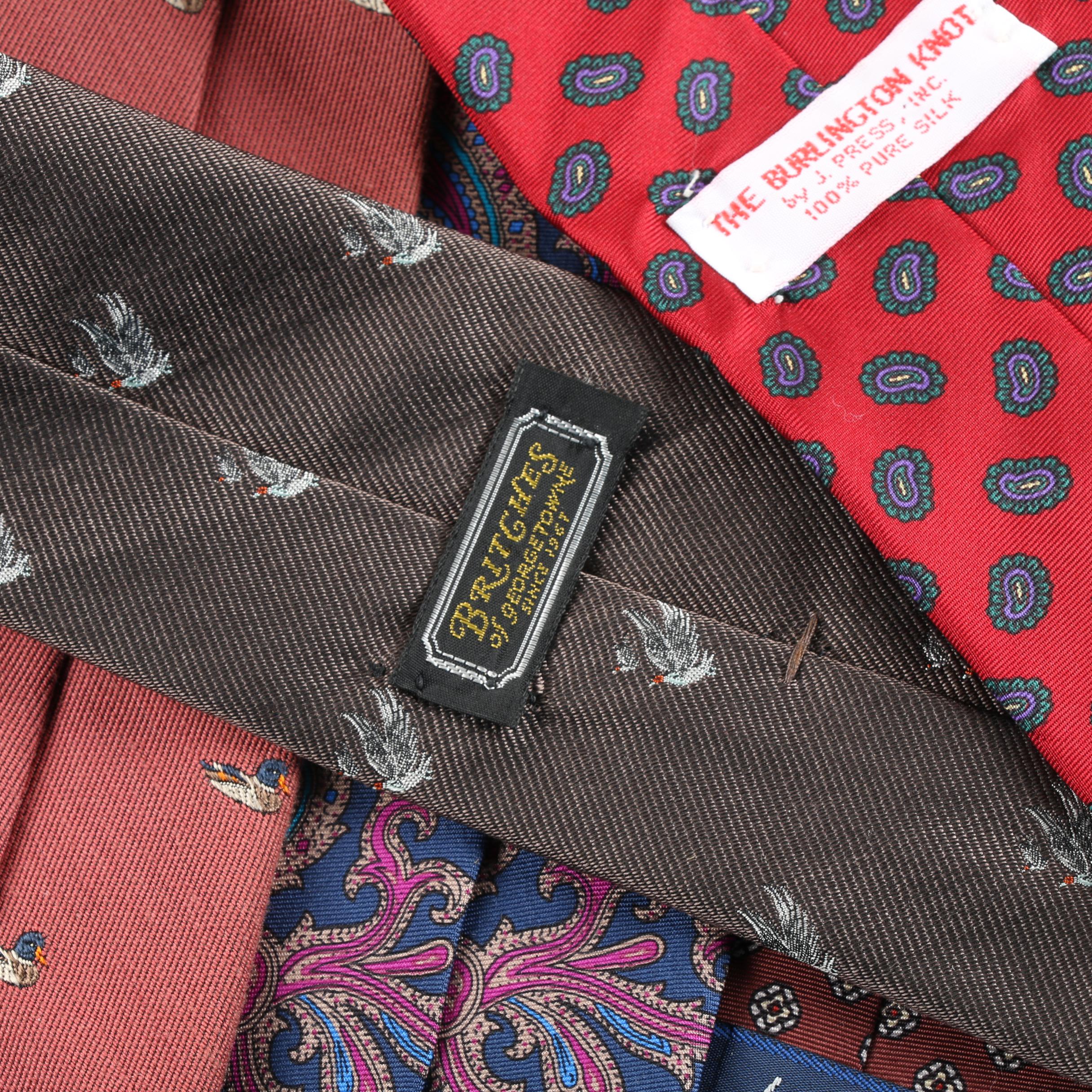 Vintage and Contemporary Neckties Including Brooks Brothers and Arthur A. Adler