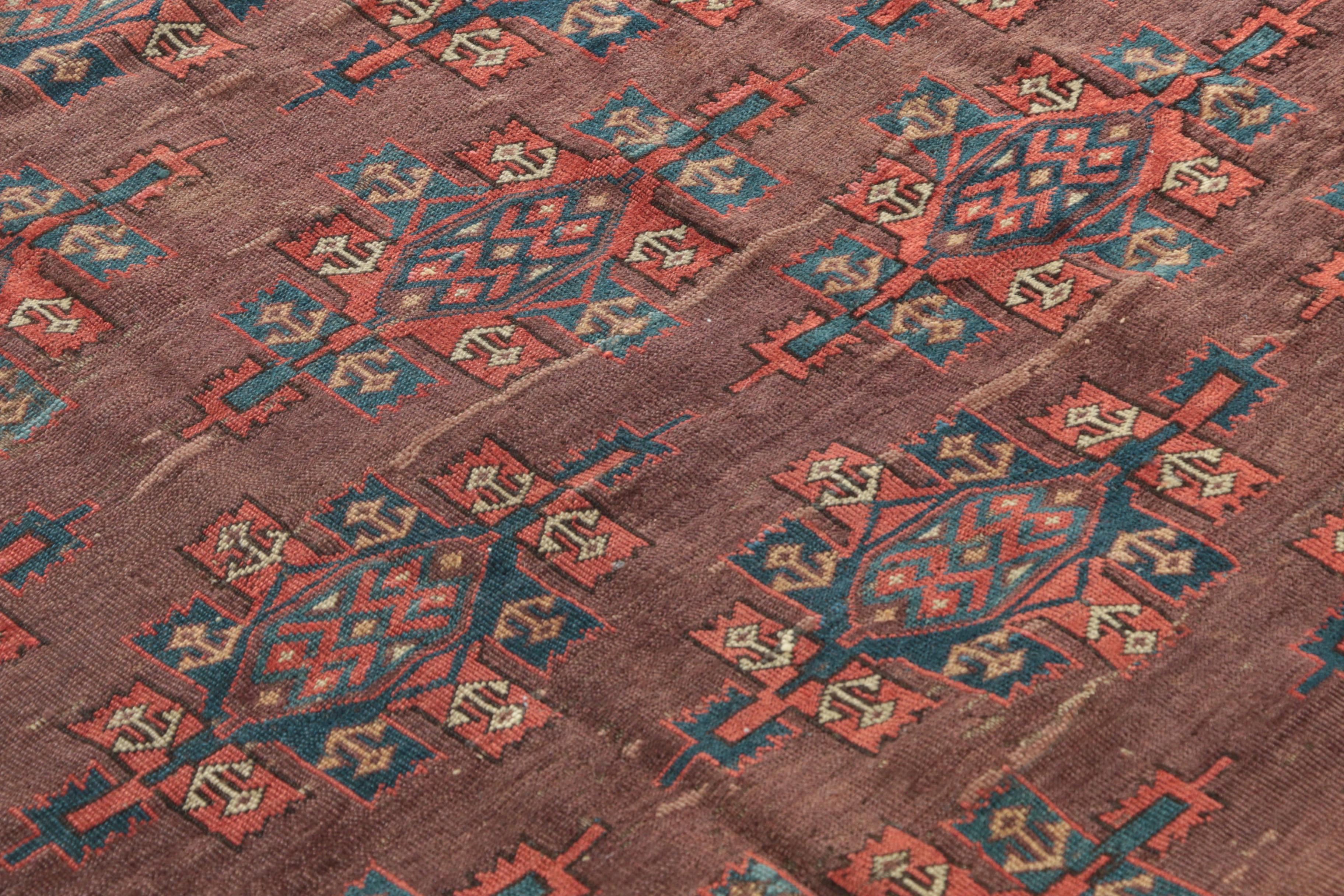 Hand-Knotted Turkmen Yomut Area Rug