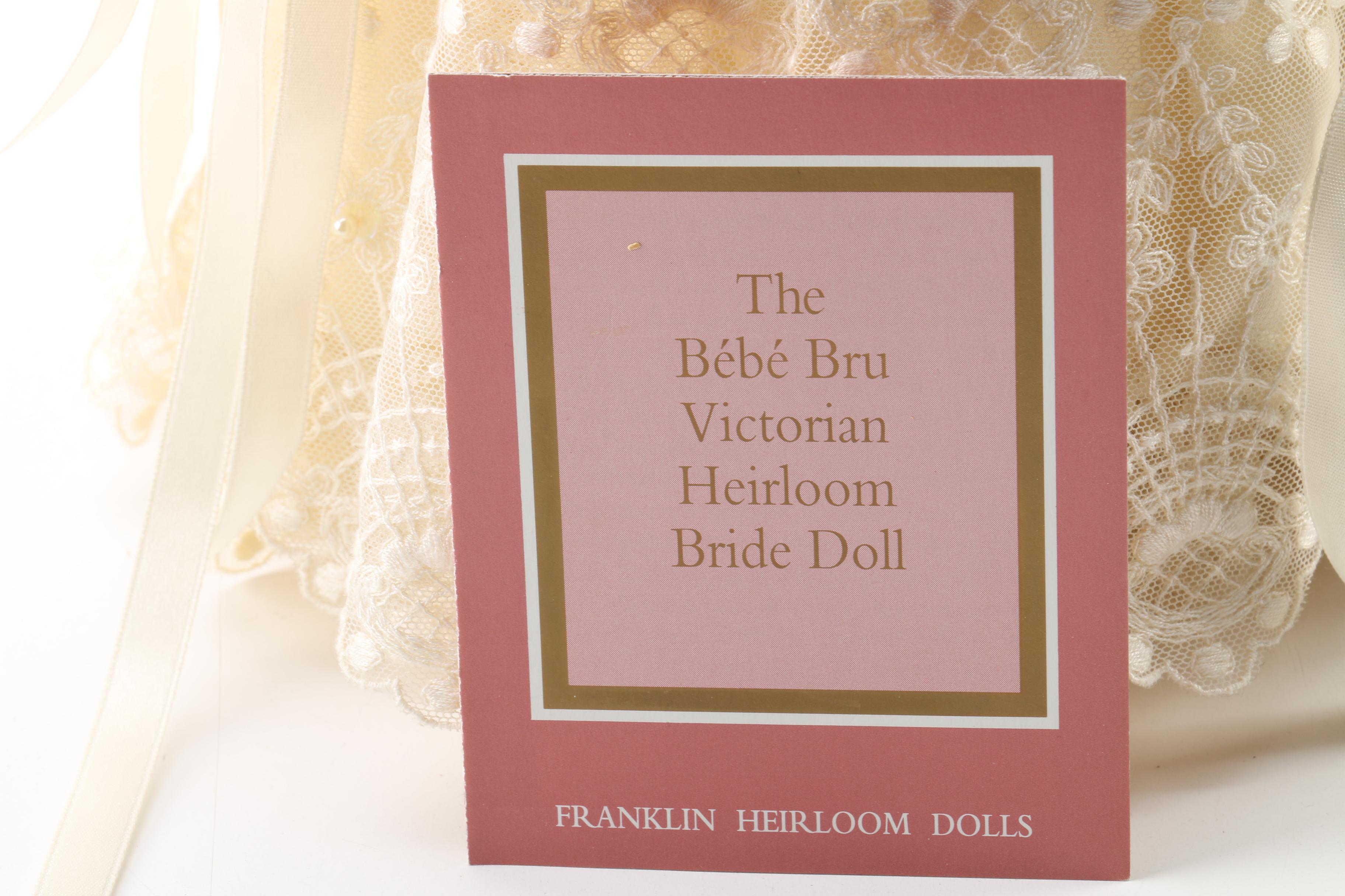 Franklin Heirloom "Bébé Bru Victorian Bride" Porcelain Doll