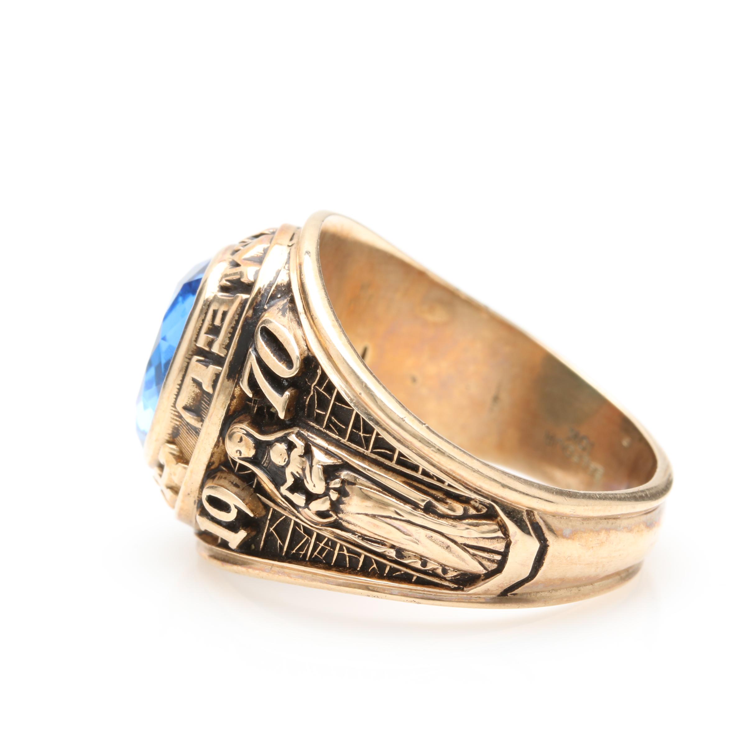 Balfour 10K Yellow Gold Synthetic Spinel Class Ring