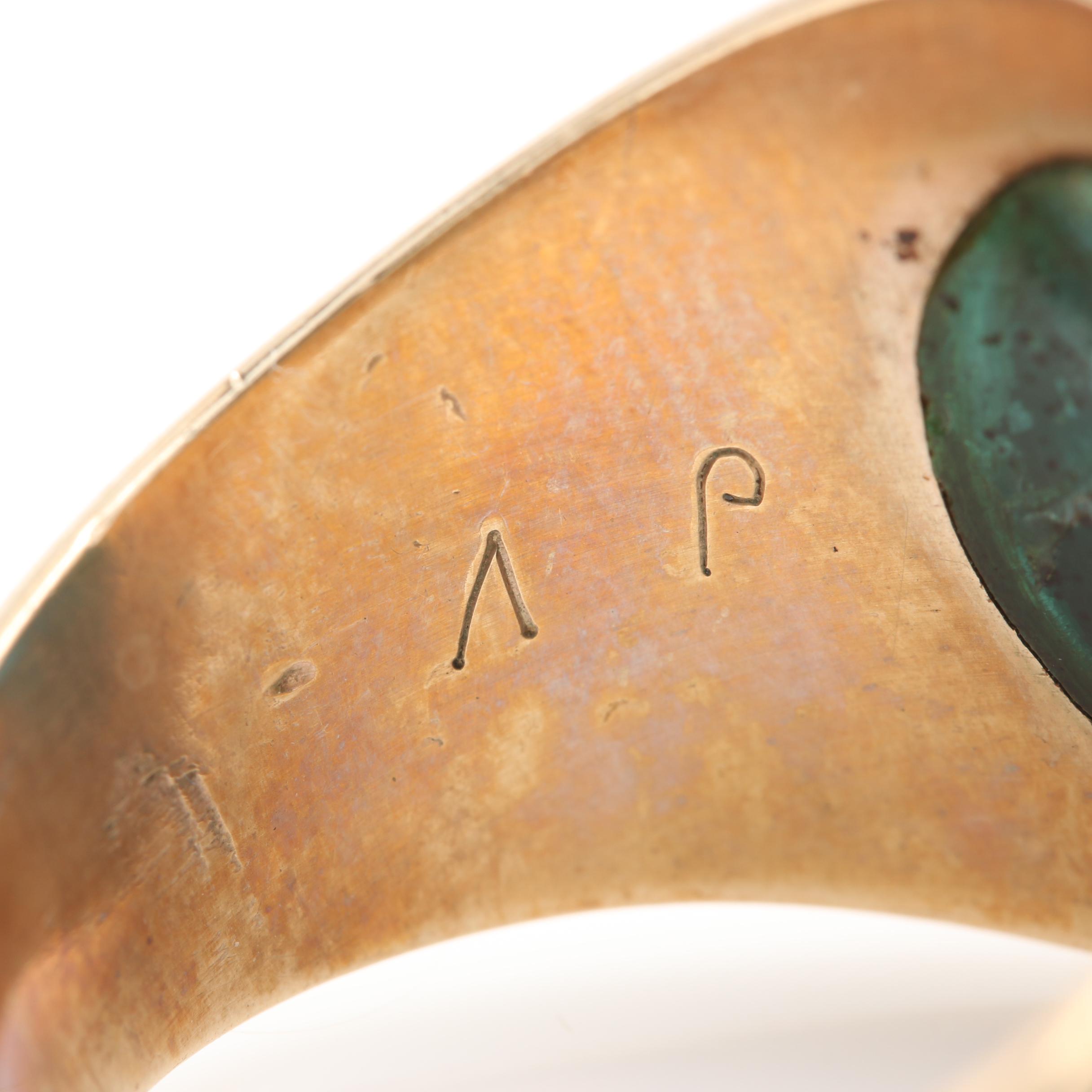 Balfour 10K Yellow Gold Synthetic Spinel Class Ring