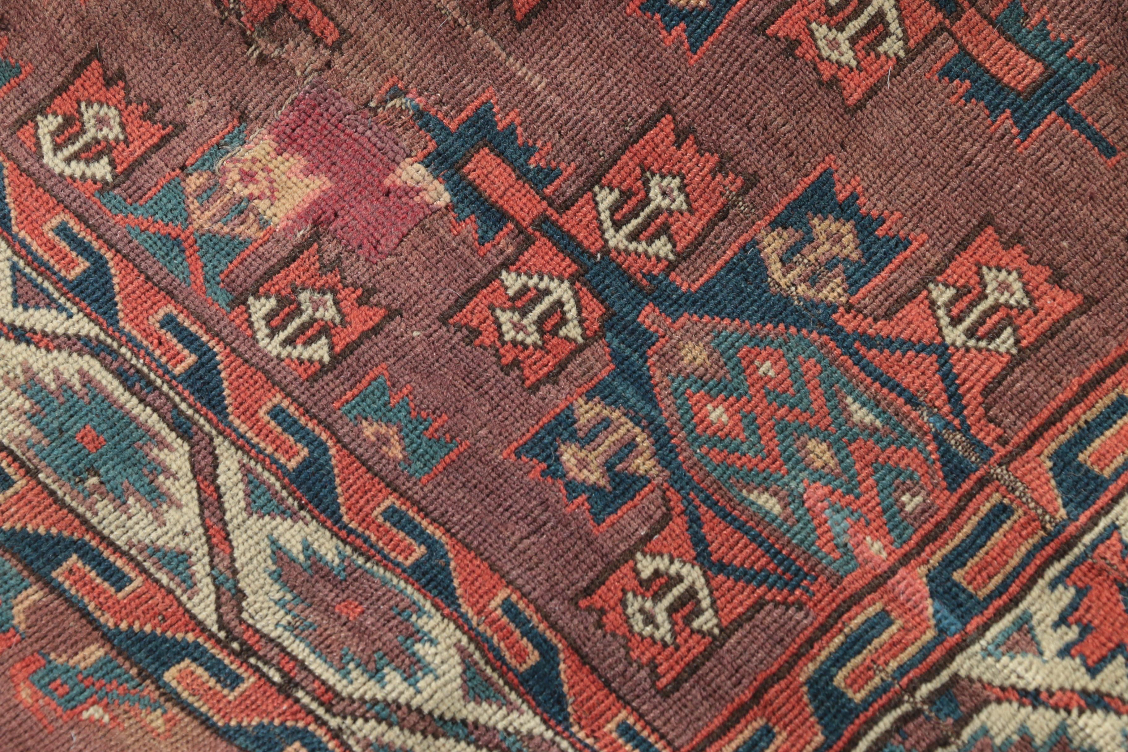 Hand-Knotted Turkmen Yomut Area Rug