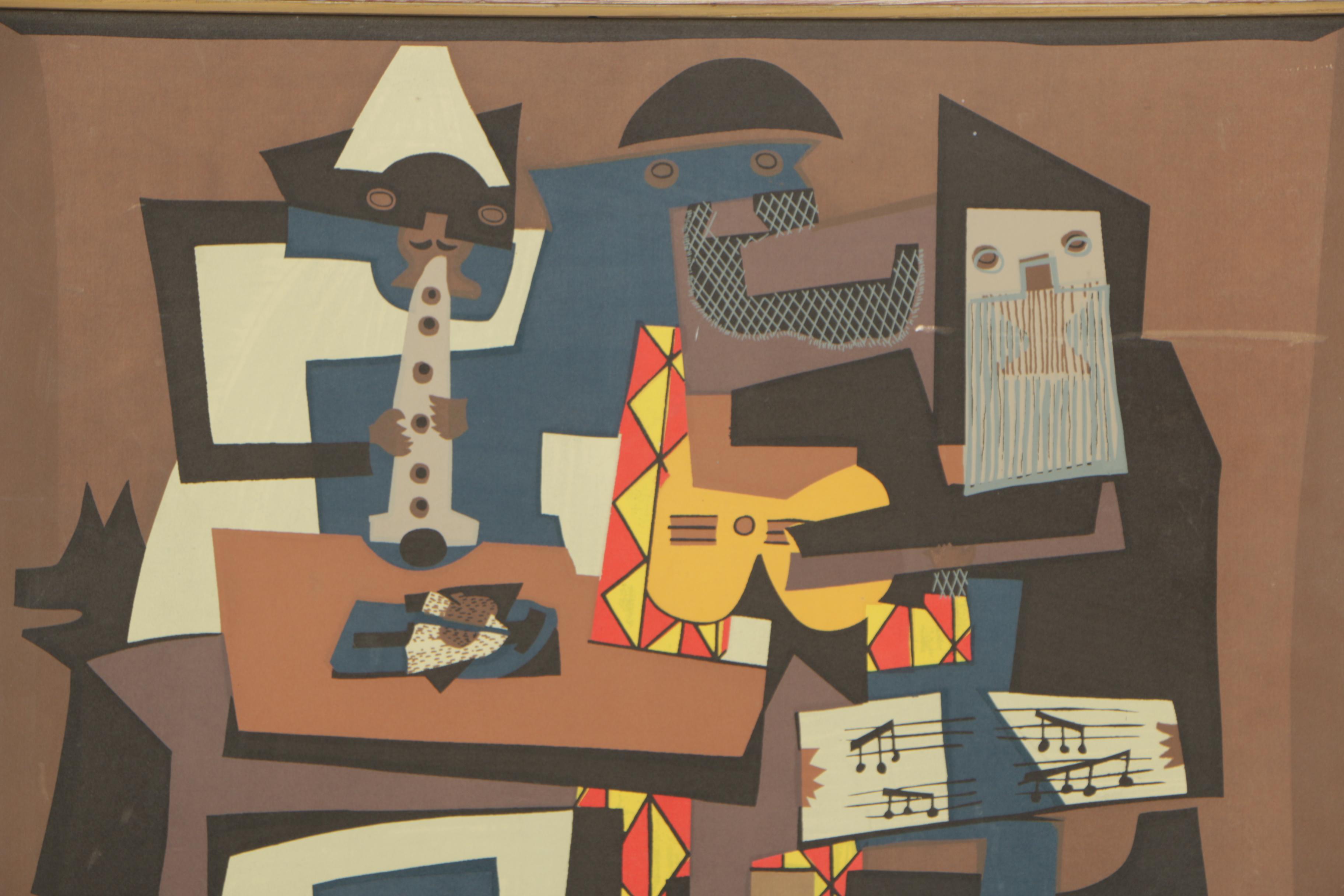 Serigraph After Pablo Picasso "Three Musicians"