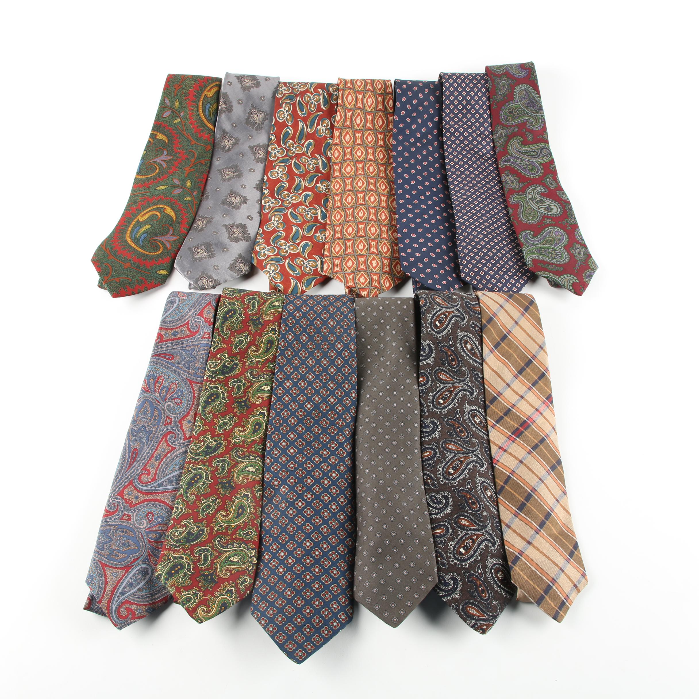 Men's Silk Neckties Including Lord & Taylor and The Burlington Knot