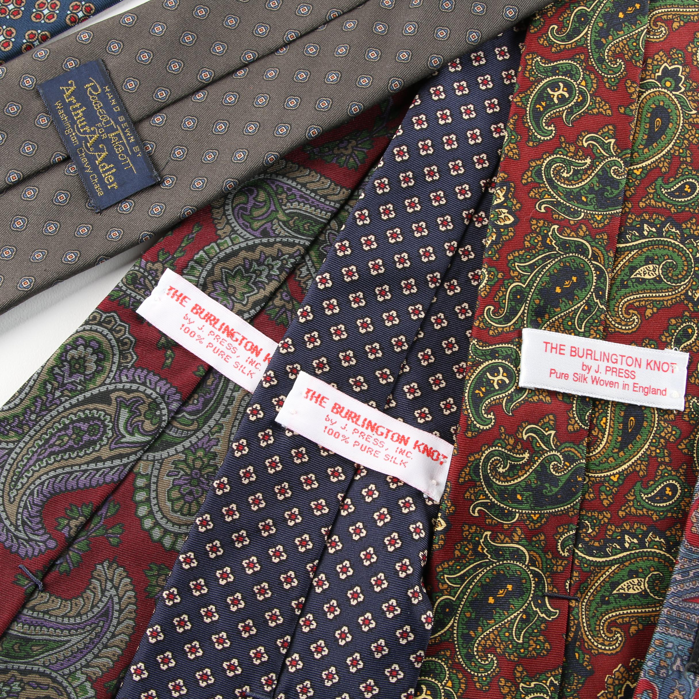 Men's Silk Neckties Including Lord & Taylor and The Burlington Knot