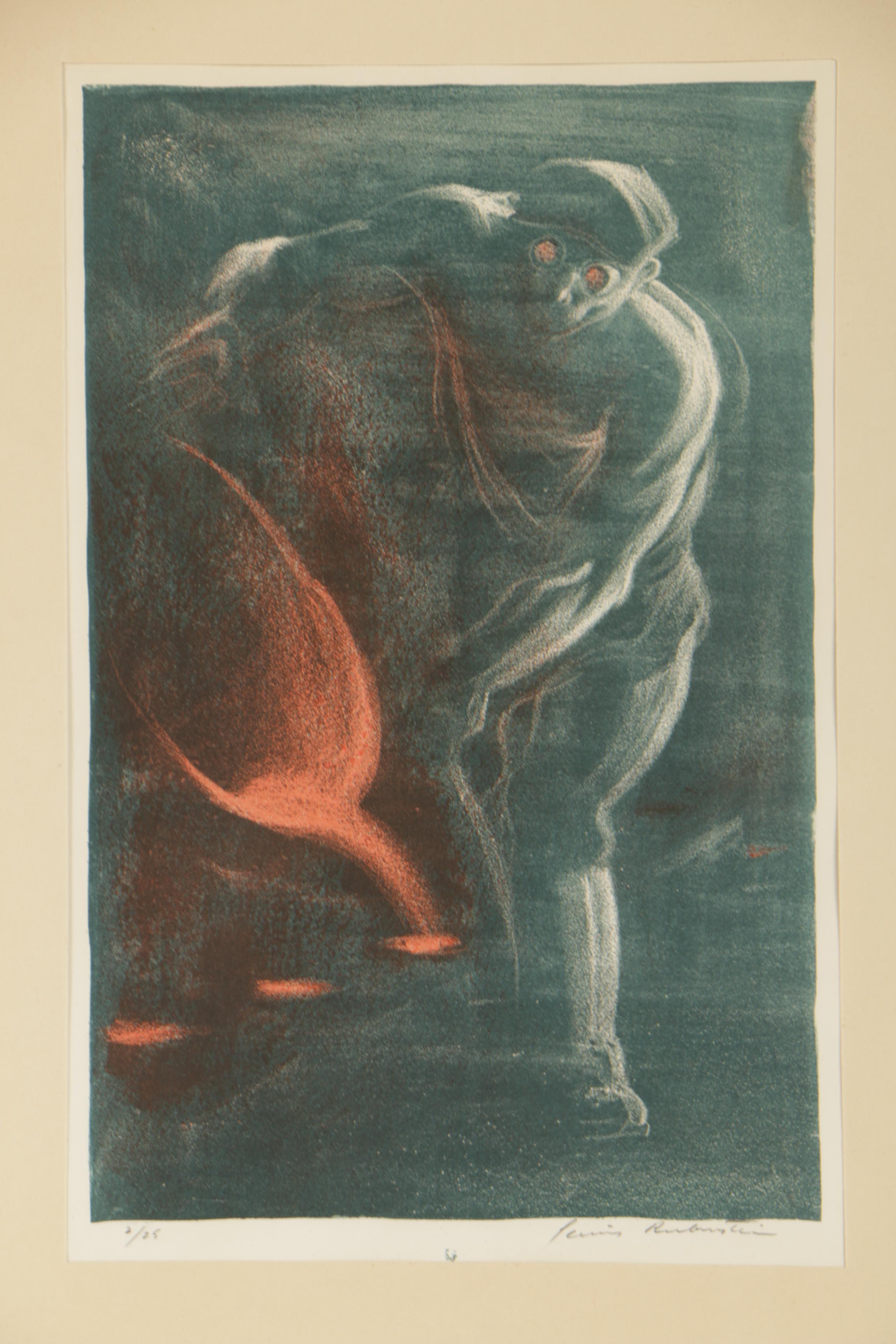 Lewis Rubenstein Circa 1938 Color Lithograph "Foundry"