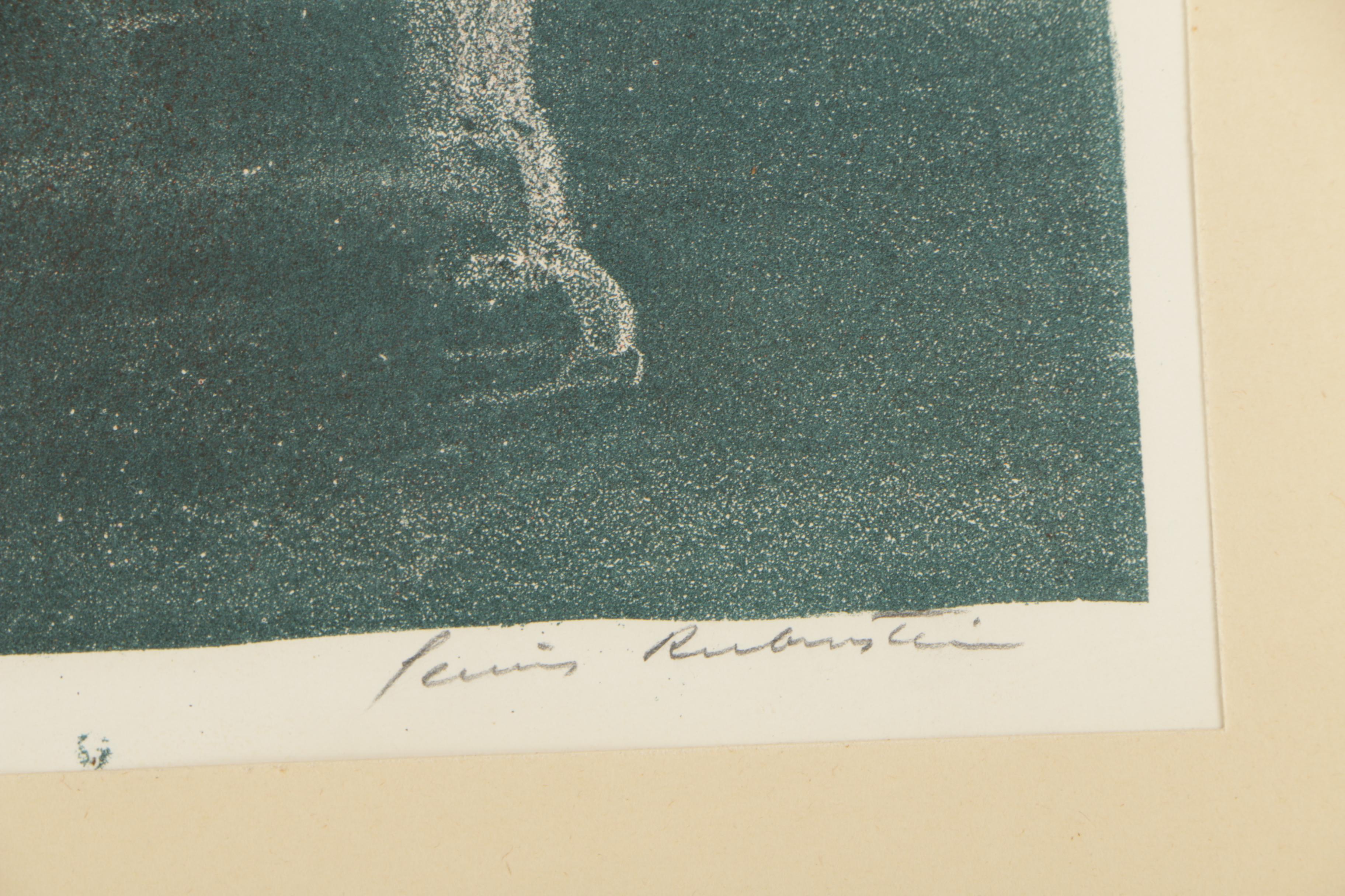 Lewis Rubenstein Circa 1938 Color Lithograph "Foundry"