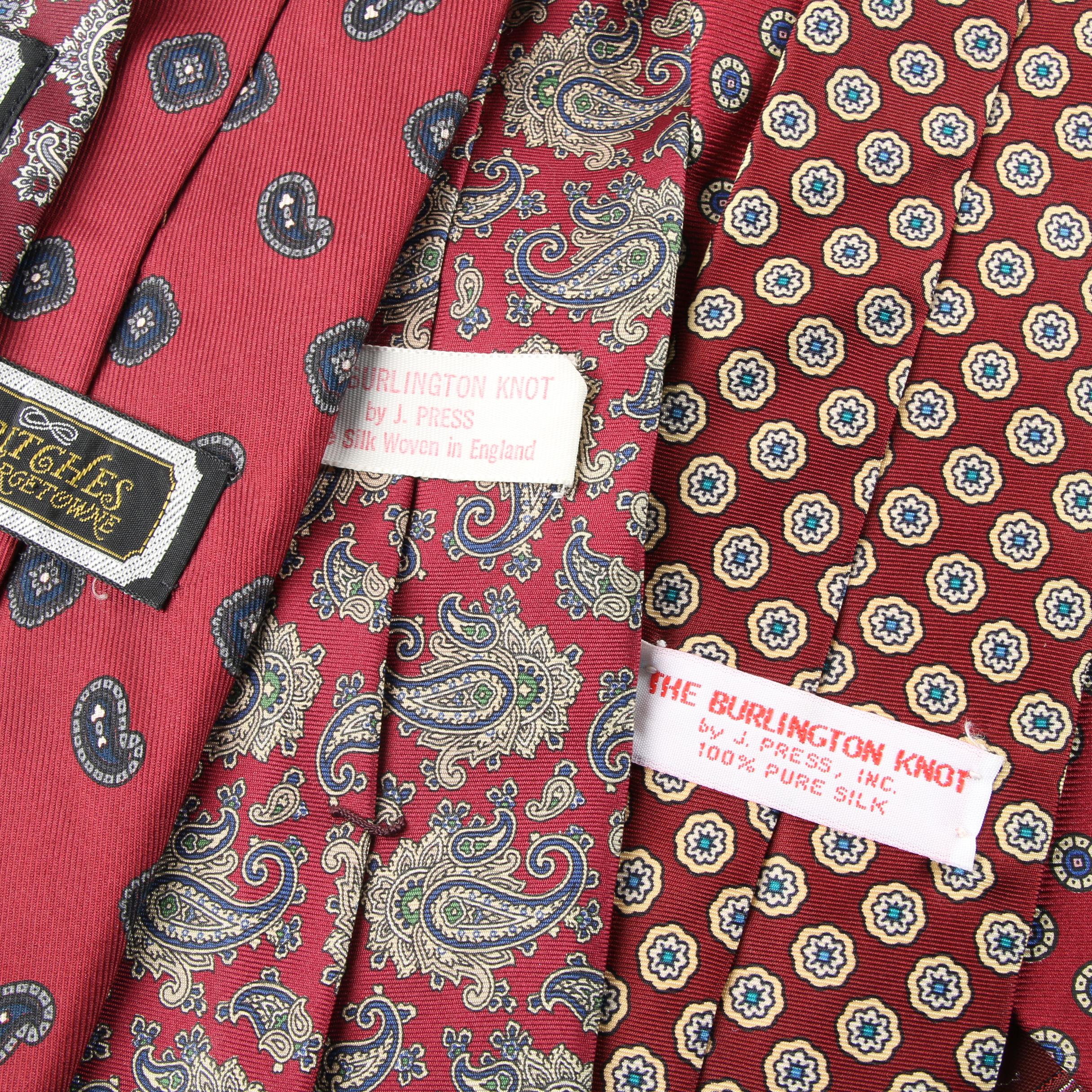 Men's Neckties Including Brooks Brothers, Britches of Georgetowne and Vintage