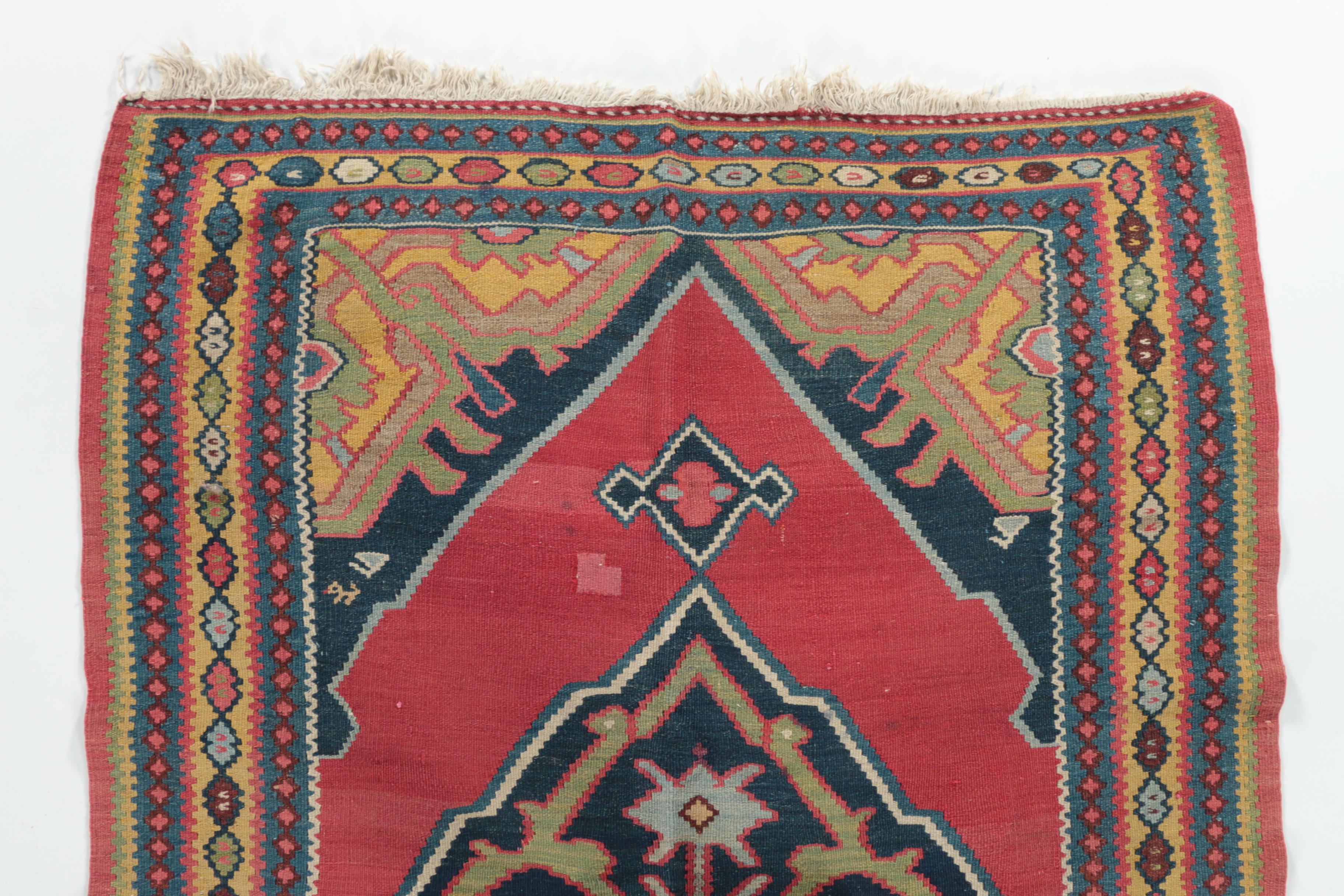 Handwoven Anatolian Wool Kilim Runner