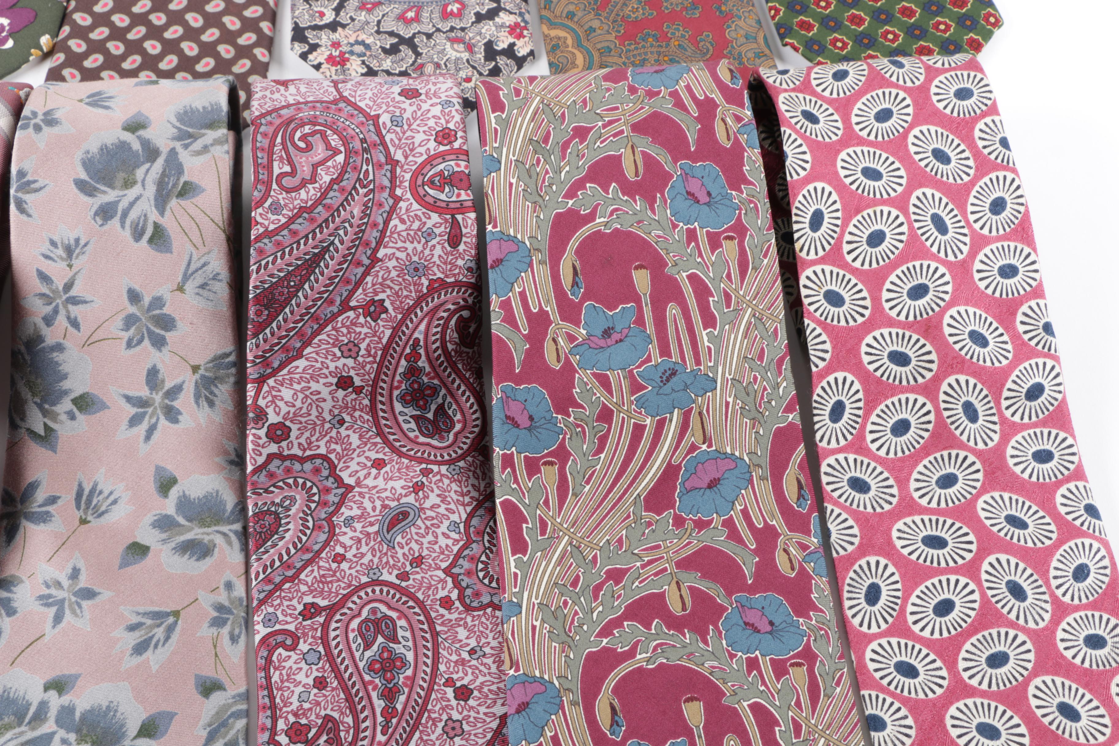 Men's Vintage Silk Neckties Including Britches of Georgetowne and BOSS Hugo Boss