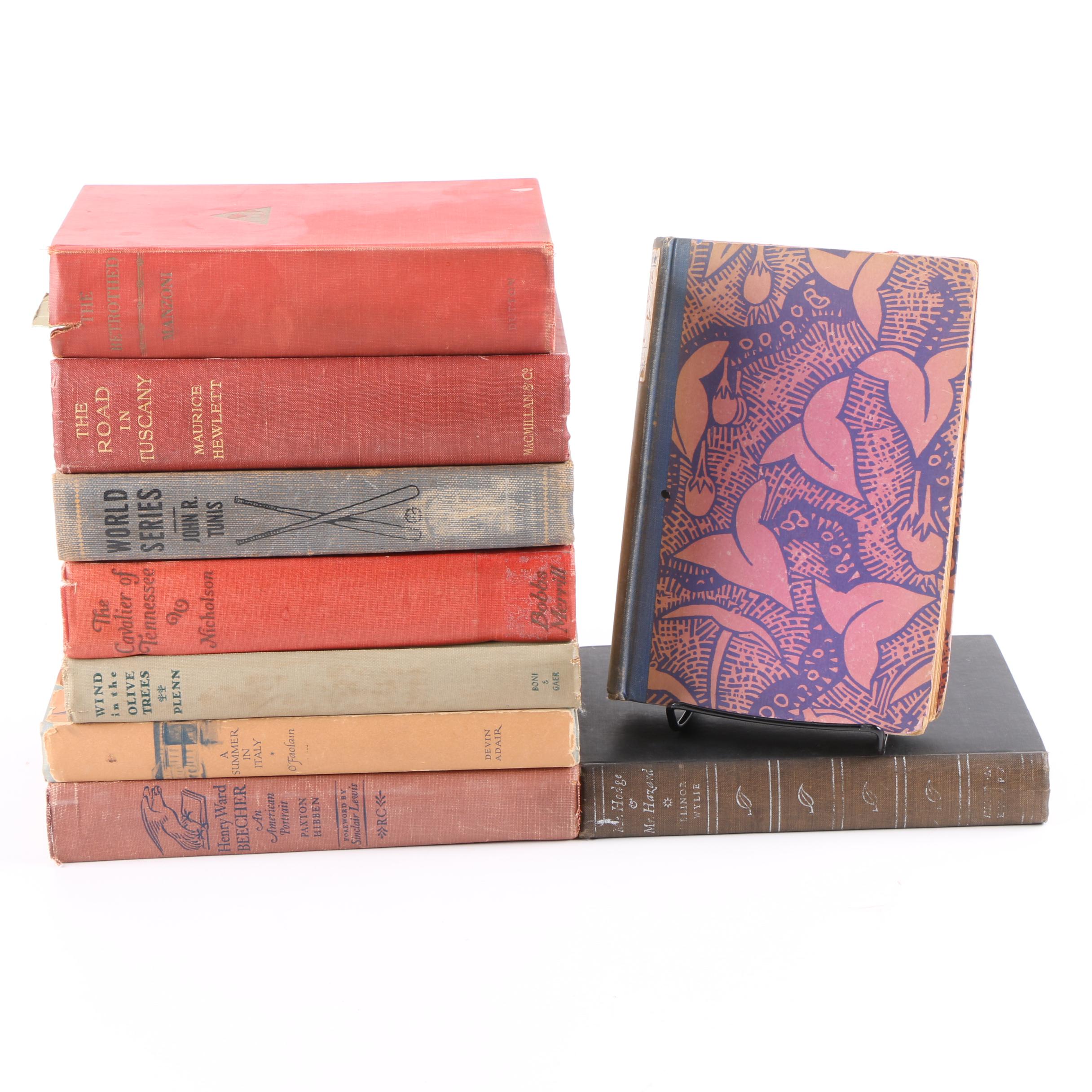 Hardcover Books Including "World Series" by John R. Tunis