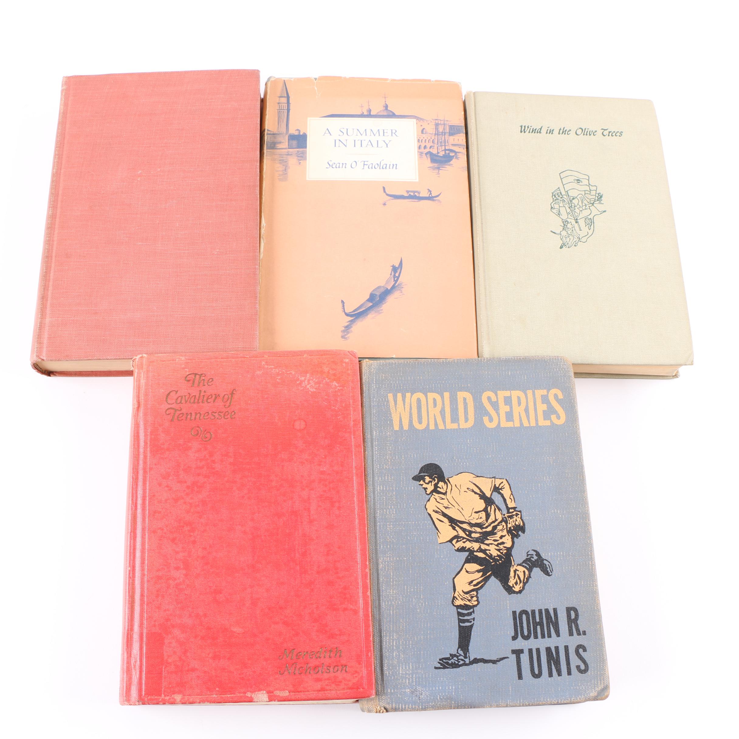Hardcover Books Including "World Series" by John R. Tunis