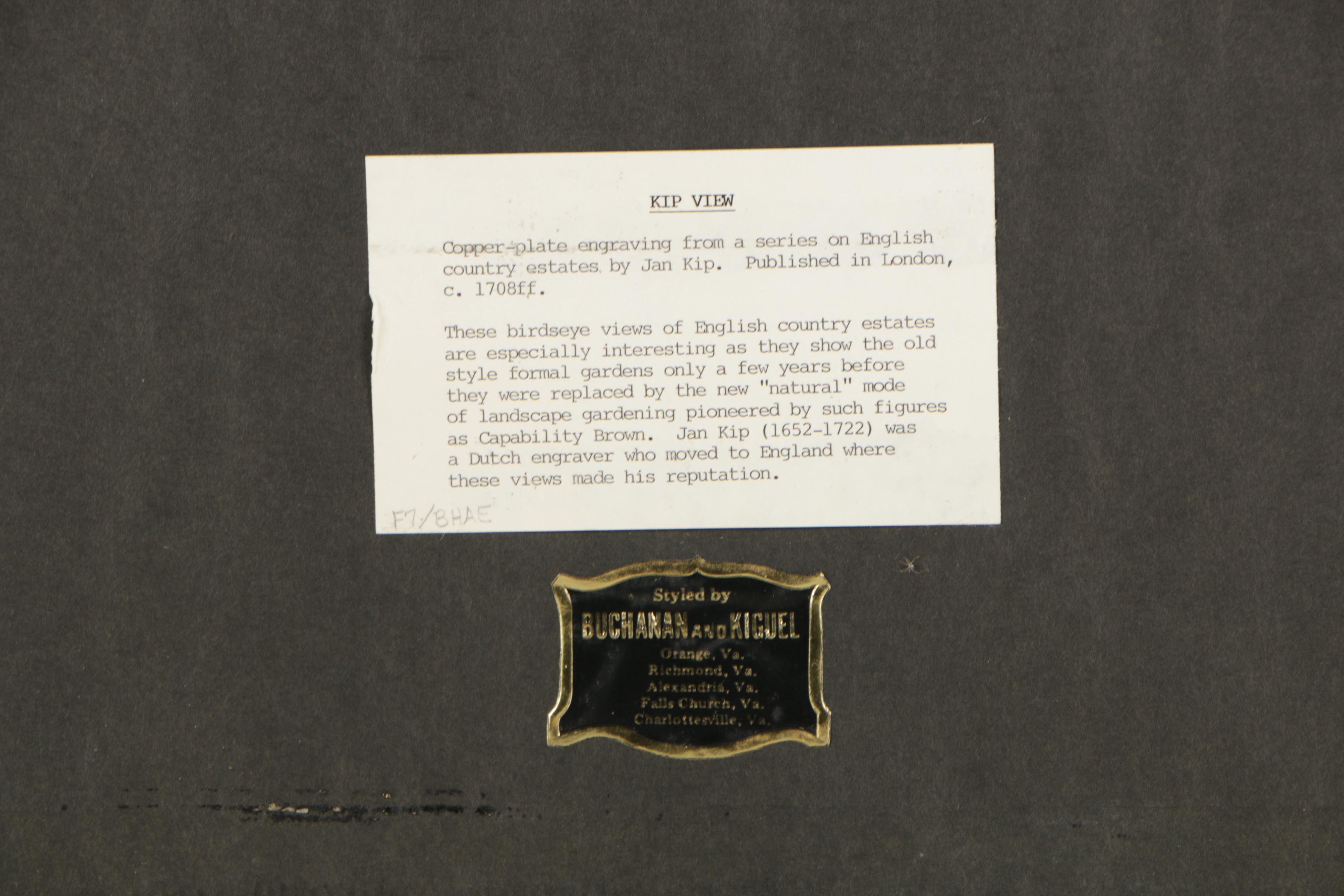 Jan Kip Engraving of "Flaxley the Seat of Mrs. Bovey"