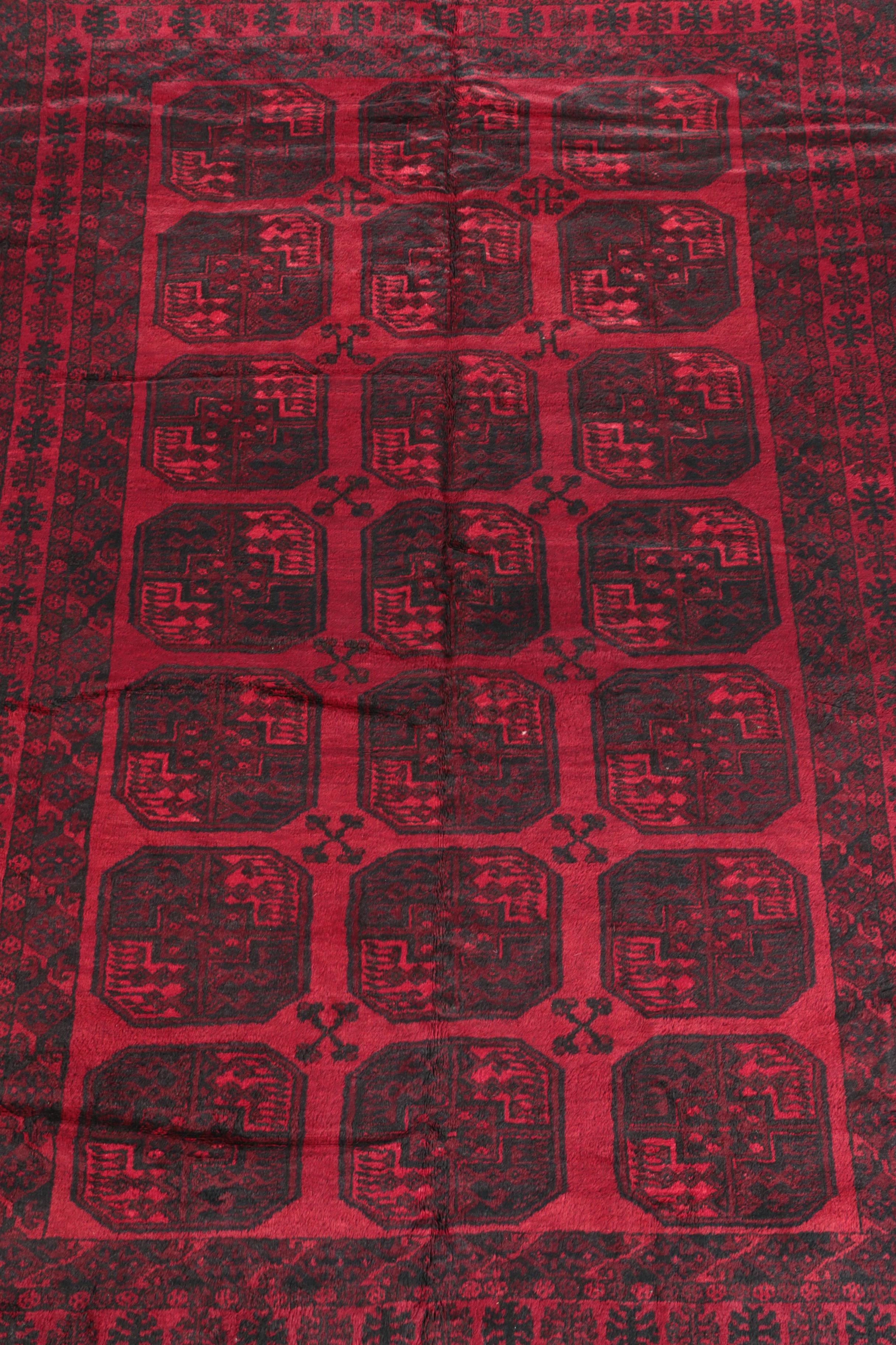Hand-Knotted Turkmen Ersari Bohkara Style Wool Area Rug