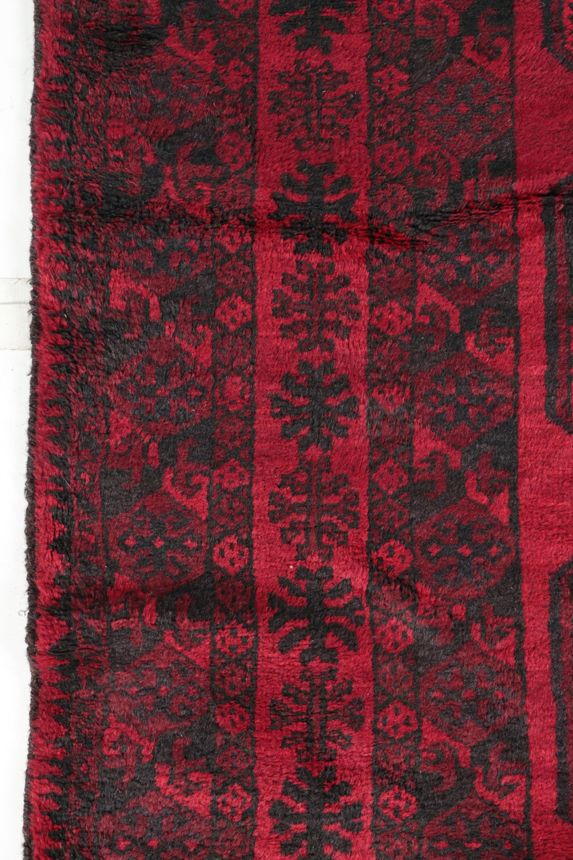 Hand-Knotted Turkmen Ersari Bohkara Style Wool Area Rug