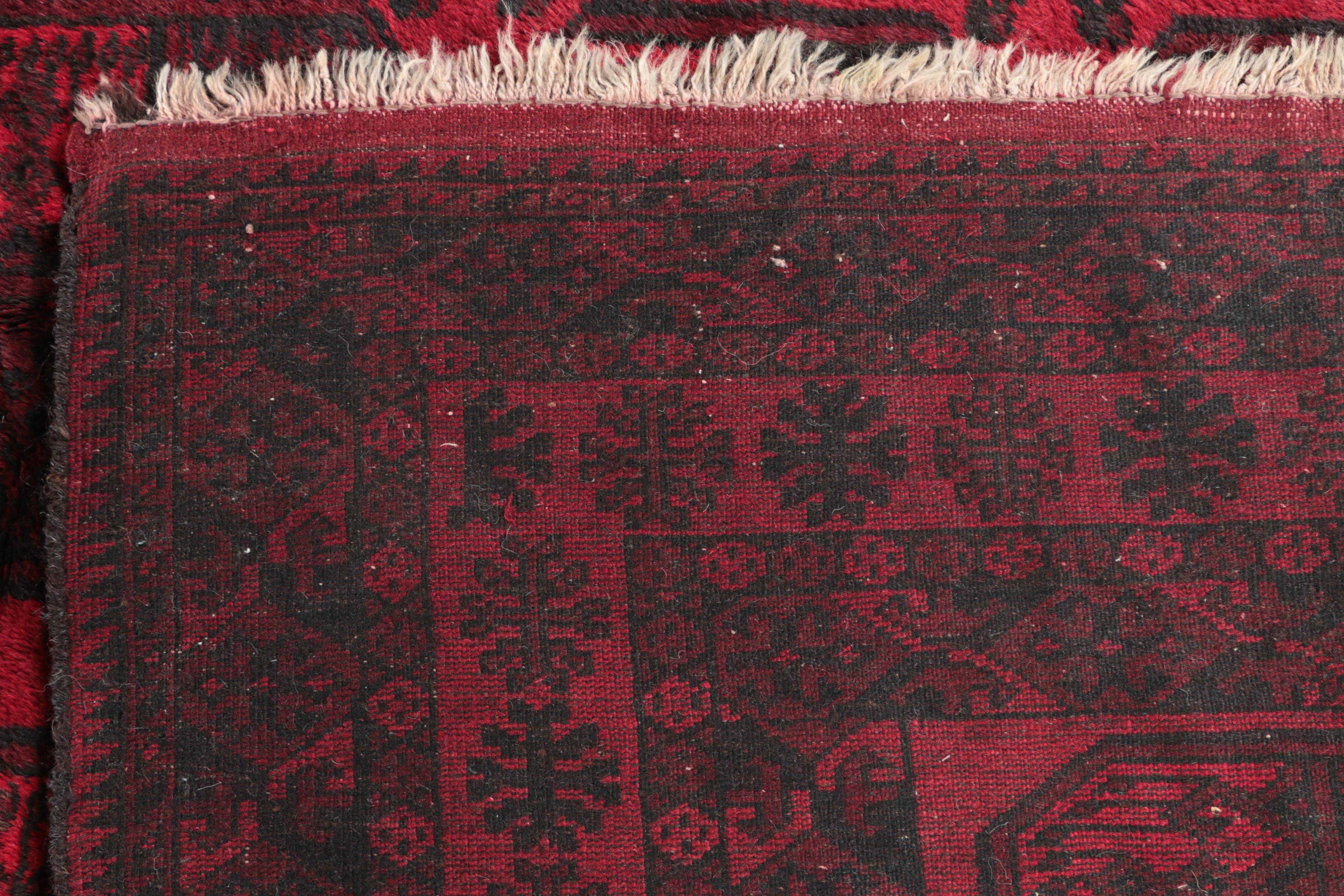 Hand-Knotted Turkmen Ersari Bohkara Style Wool Area Rug