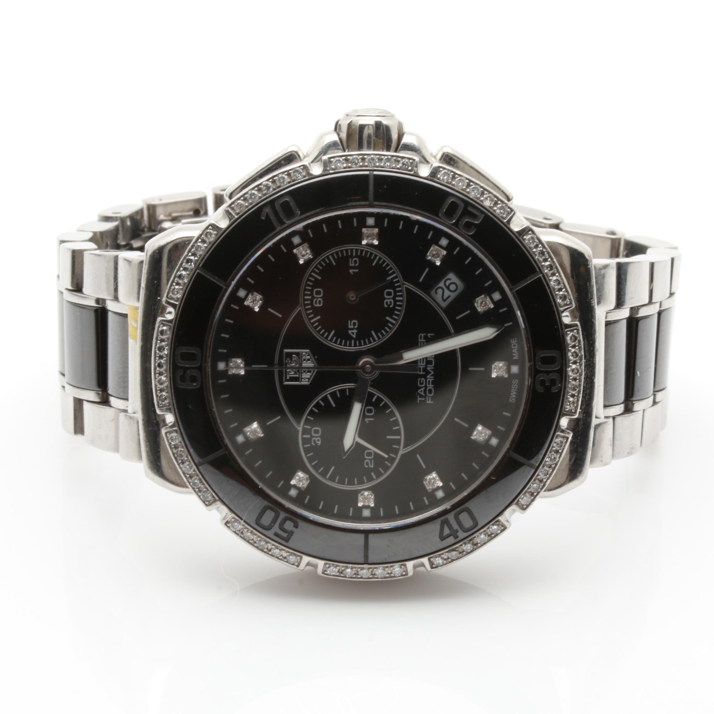 TAG Heuer Stainless and Ceramic Diamond Watch