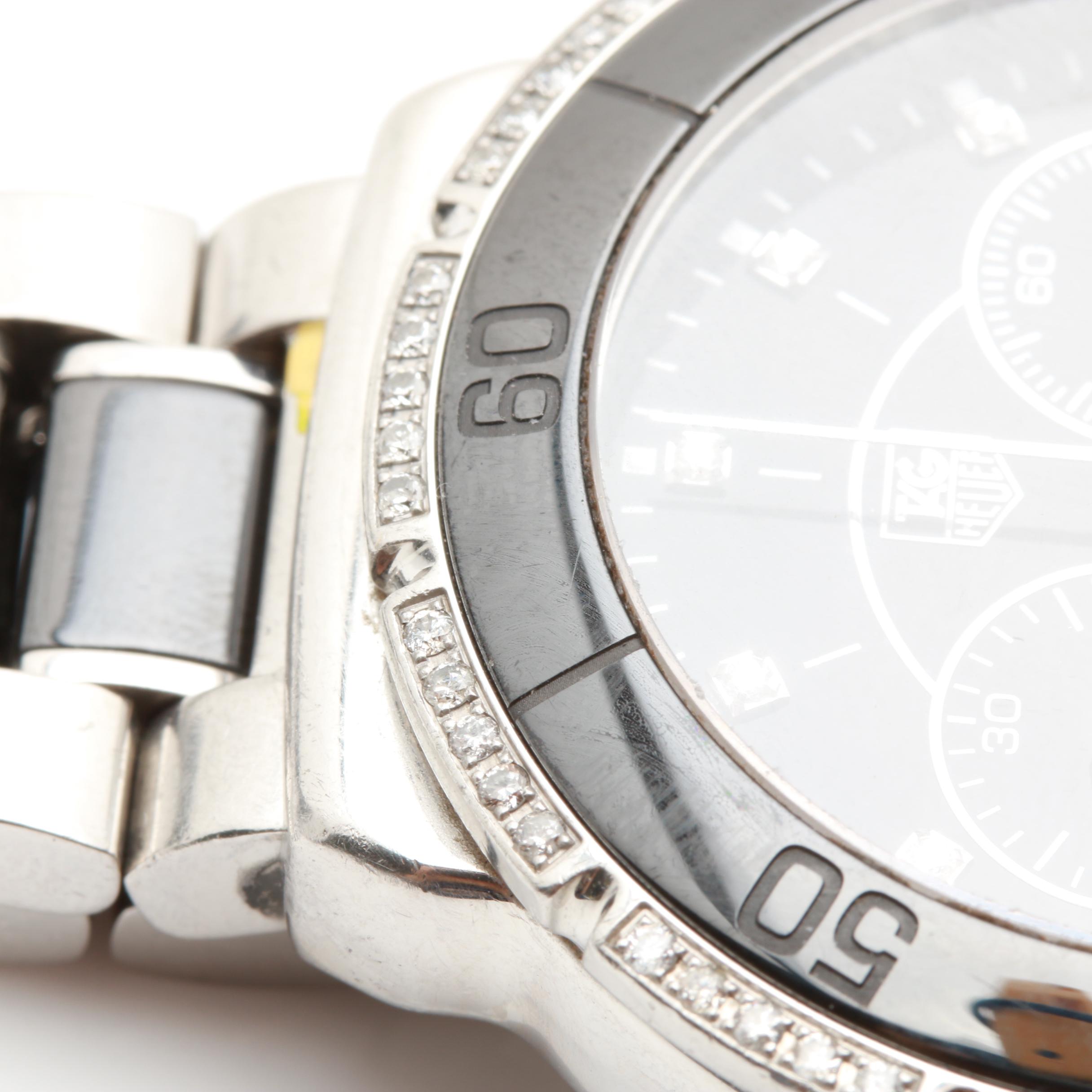 TAG Heuer Stainless and Ceramic Diamond Watch