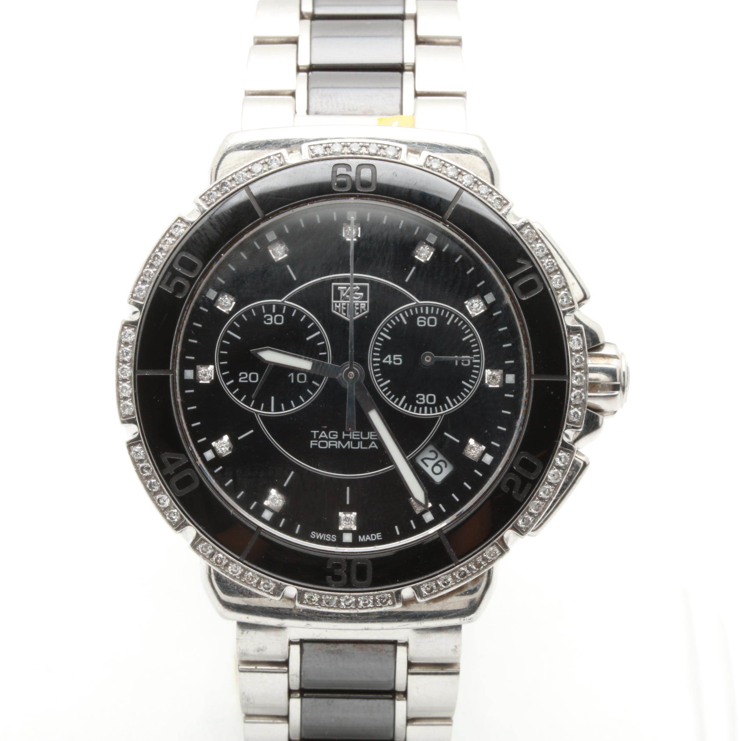 TAG Heuer Stainless and Ceramic Diamond Watch