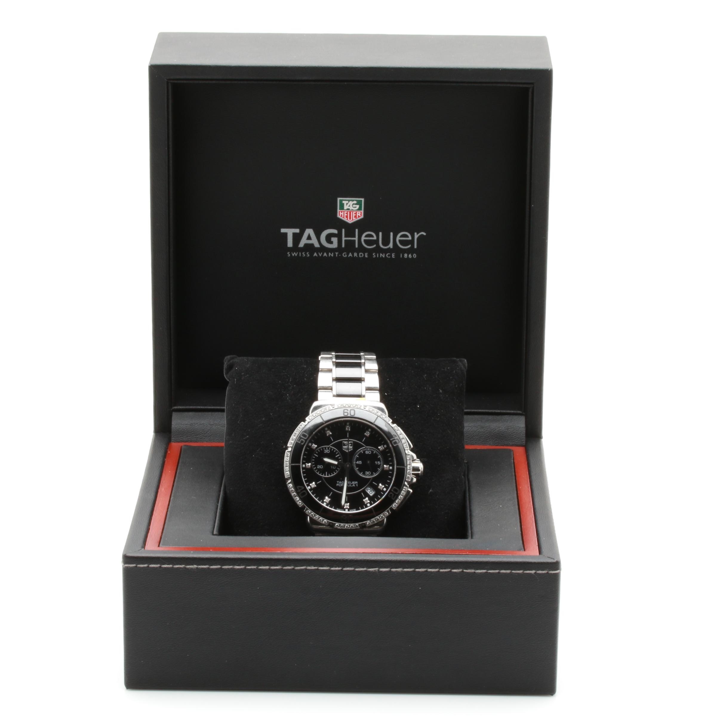 TAG Heuer Stainless and Ceramic Diamond Watch
