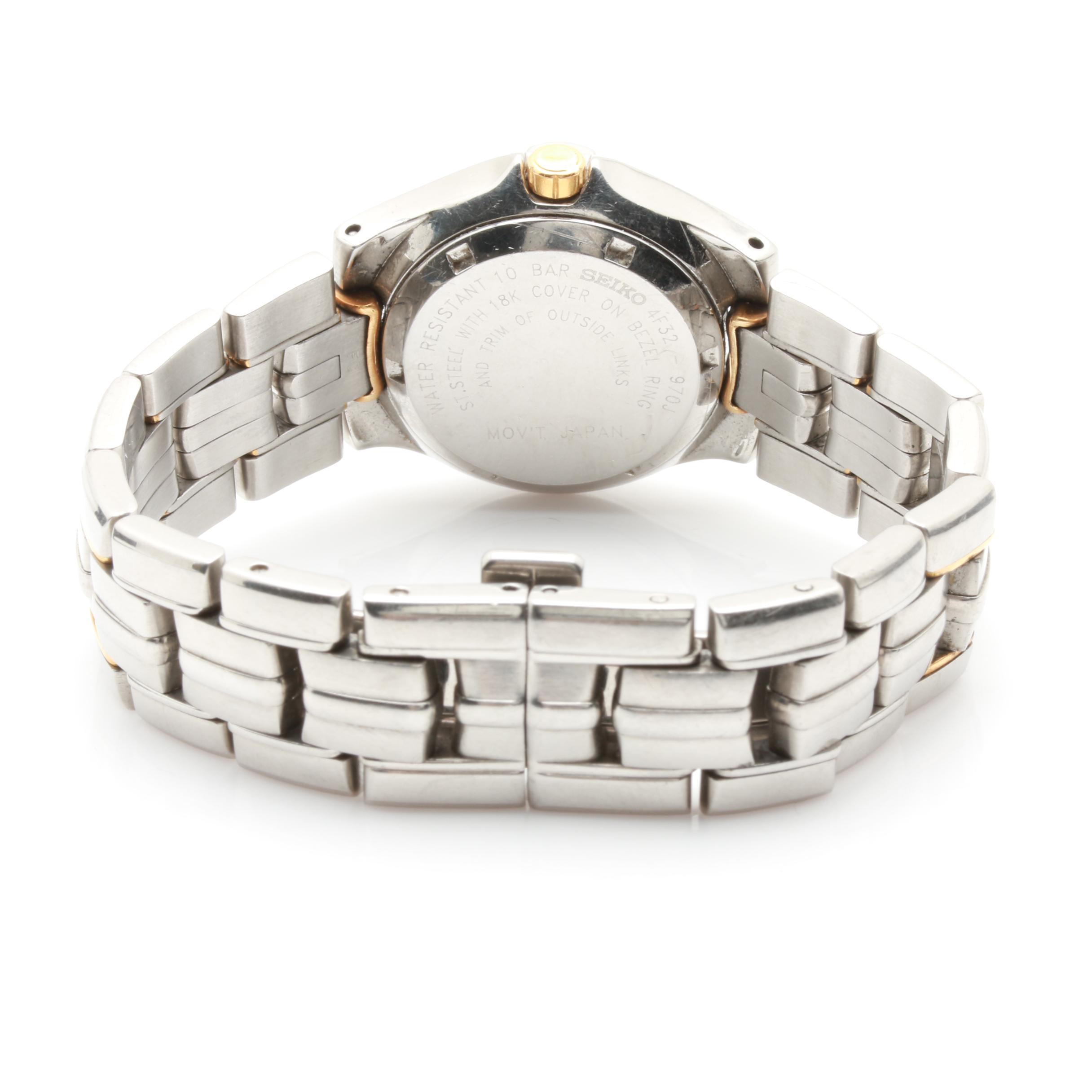 Seiko Perpetual Calendar Stainless Steel and 18K Yellow Gold Watch