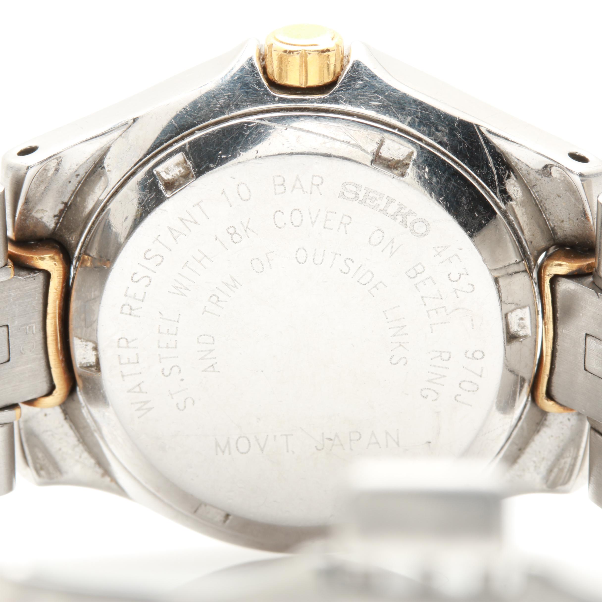 Seiko Perpetual Calendar Stainless Steel and 18K Yellow Gold Watch