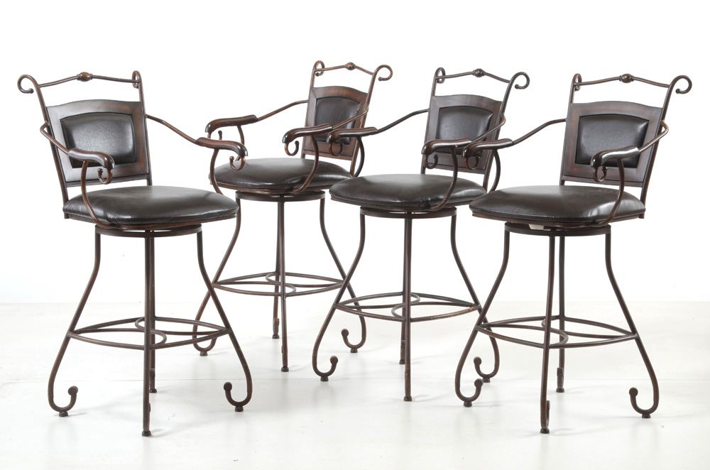 Contemporary Metal Swivel Bar Stools