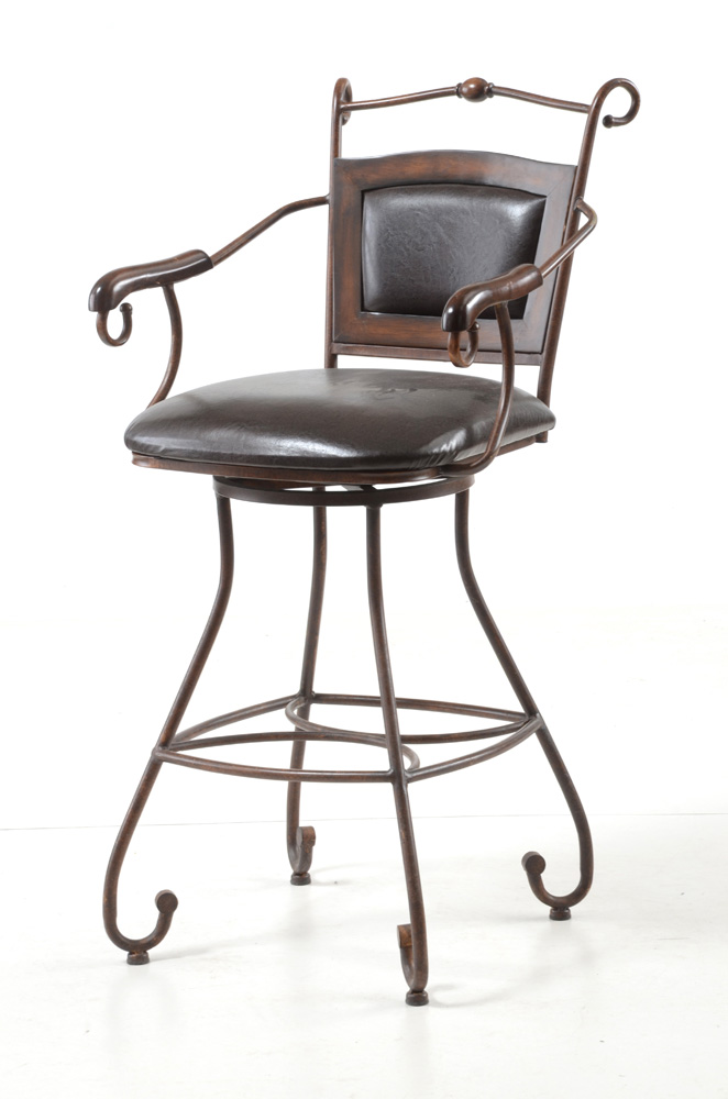 Contemporary Metal Swivel Bar Stools