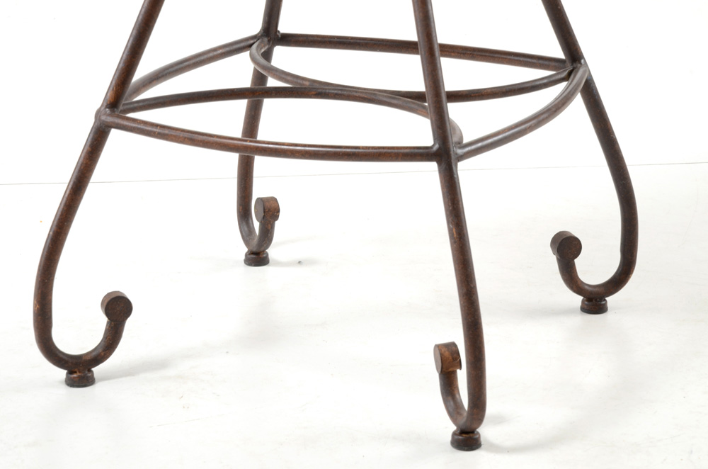 Contemporary Metal Swivel Bar Stools