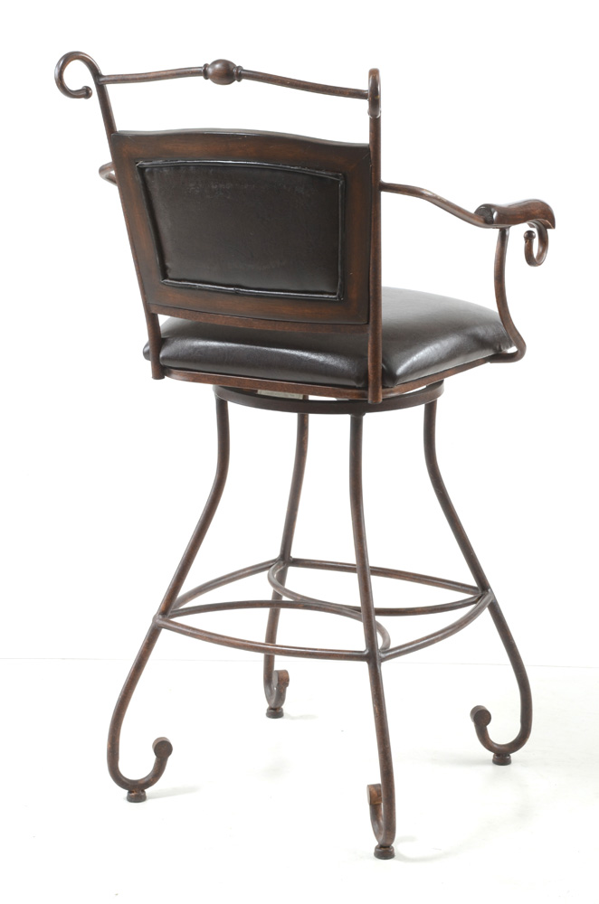 Contemporary Metal Swivel Bar Stools