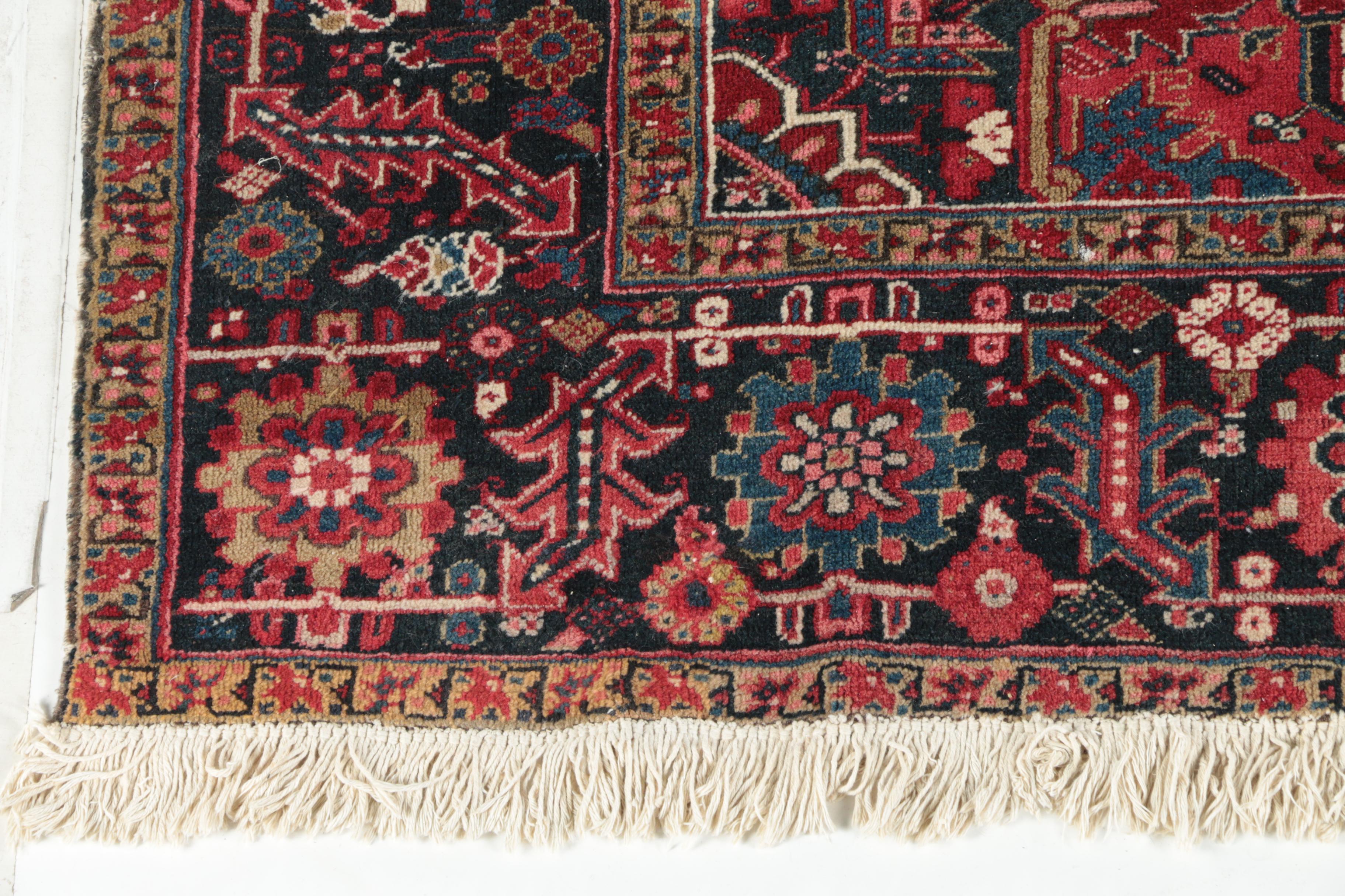 Hand-Knotted Persian Heriz Serapi Wool Room Sized Rug