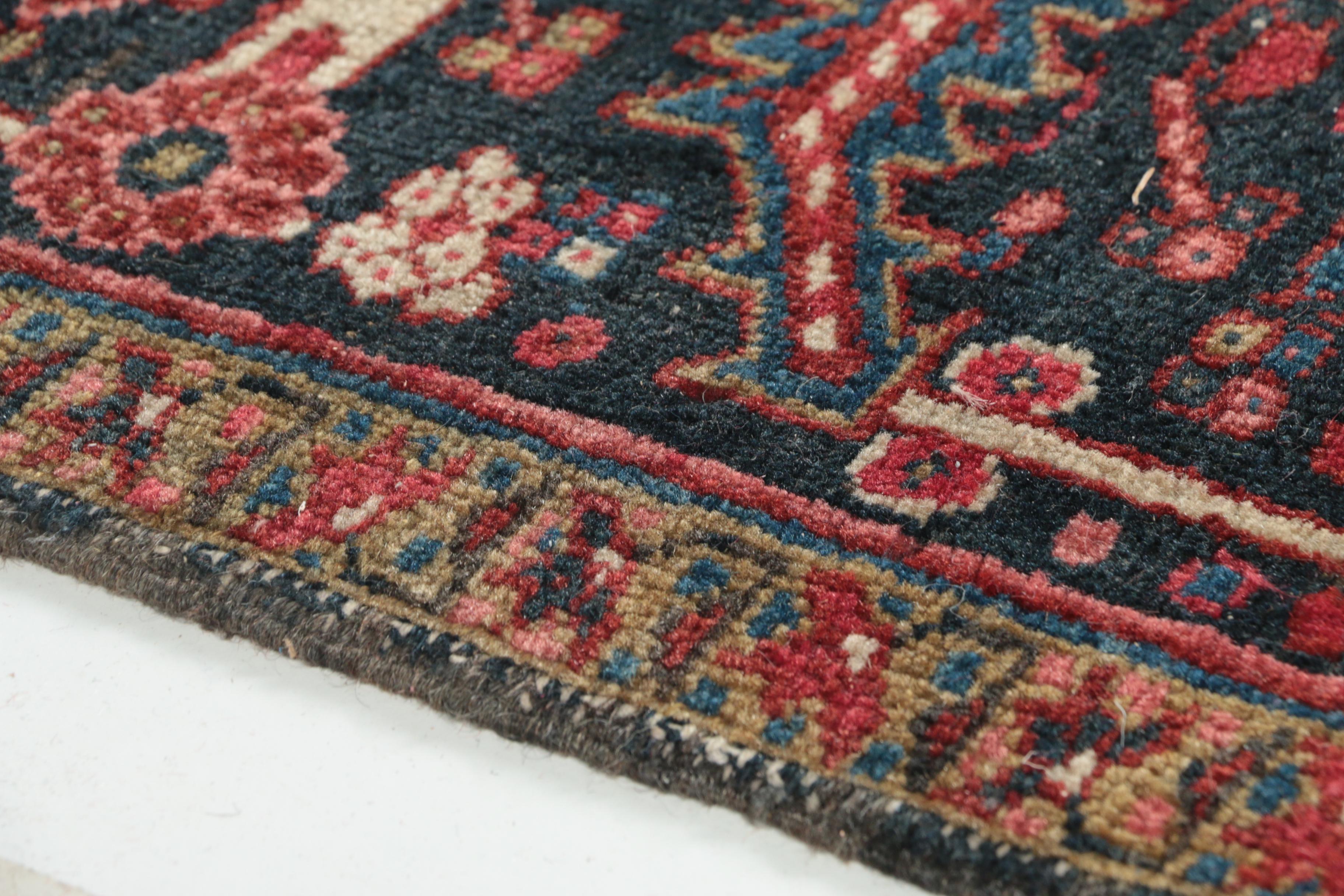 Hand-Knotted Persian Heriz Serapi Wool Room Sized Rug