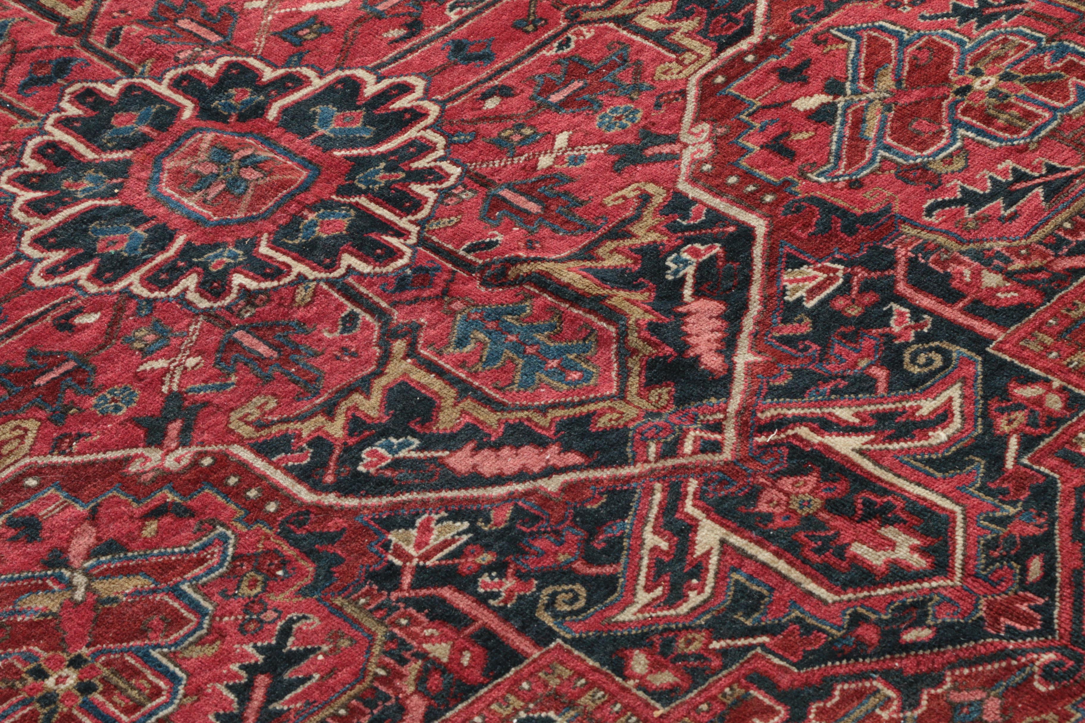 Hand-Knotted Persian Heriz Serapi Wool Room Sized Rug