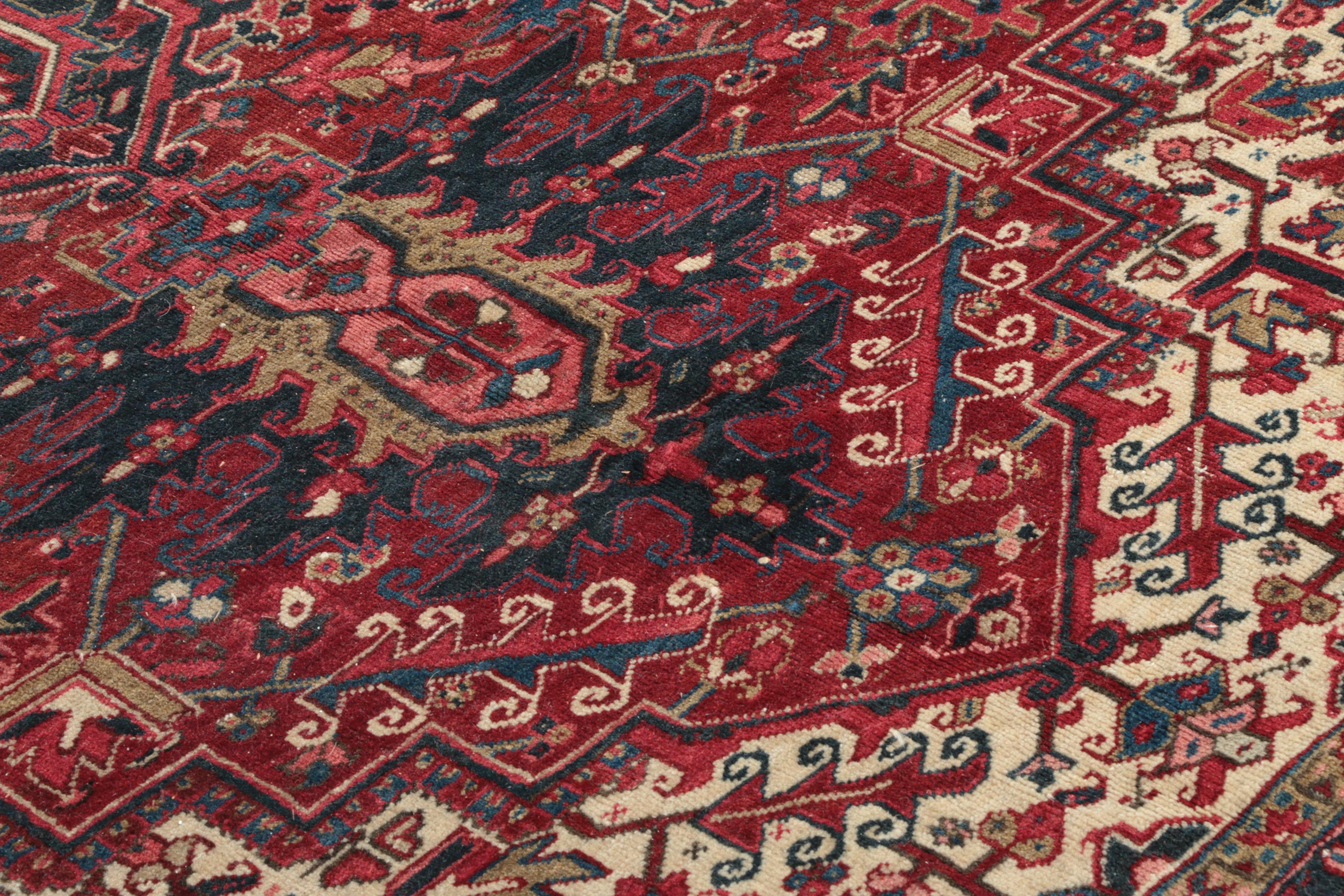 Hand-Knotted Persian Heriz Serapi Wool Room Sized Rug